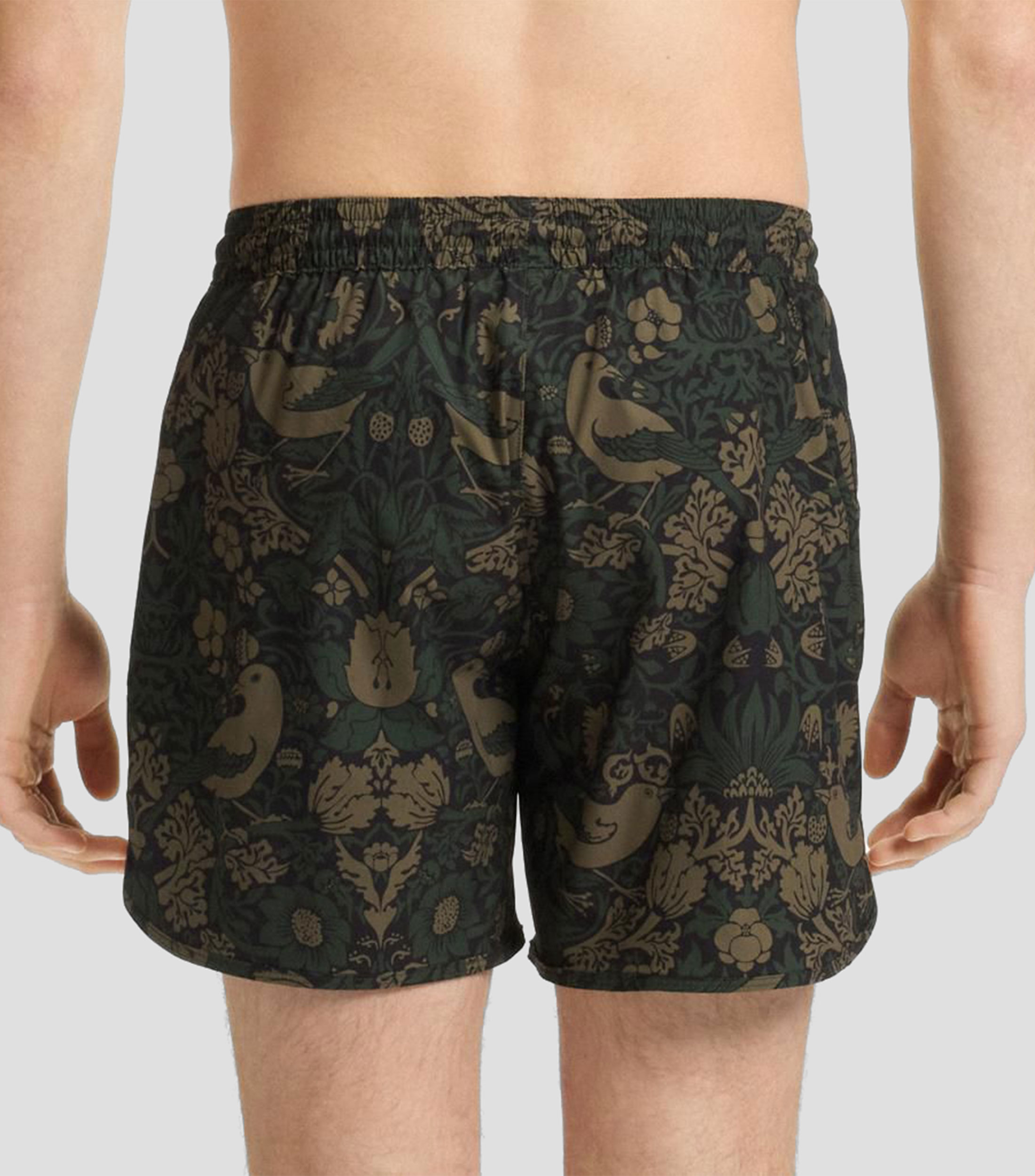Traje de baño estampado con logo bordado Hombre