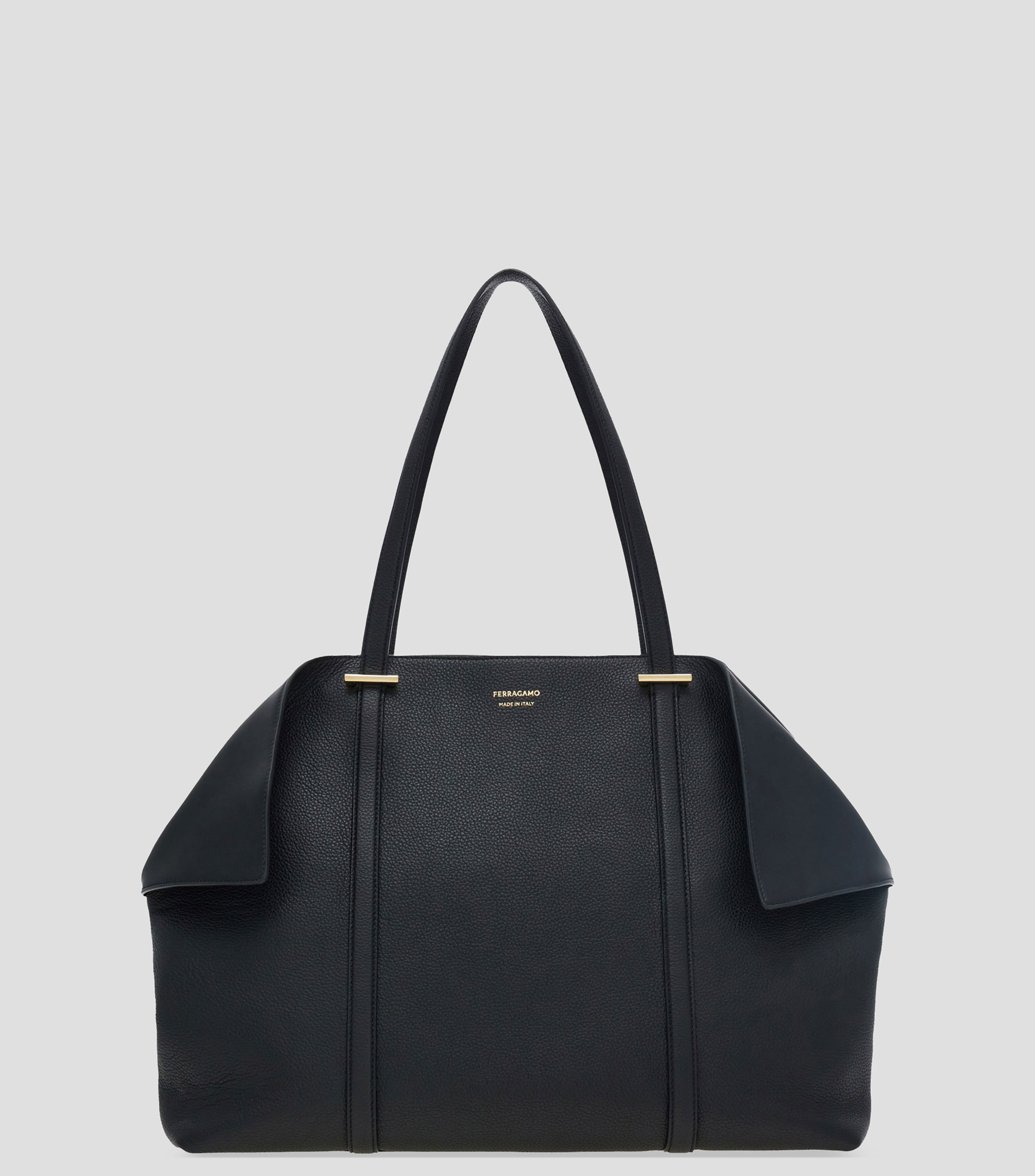 Bolsa tote en piel liso Mujer