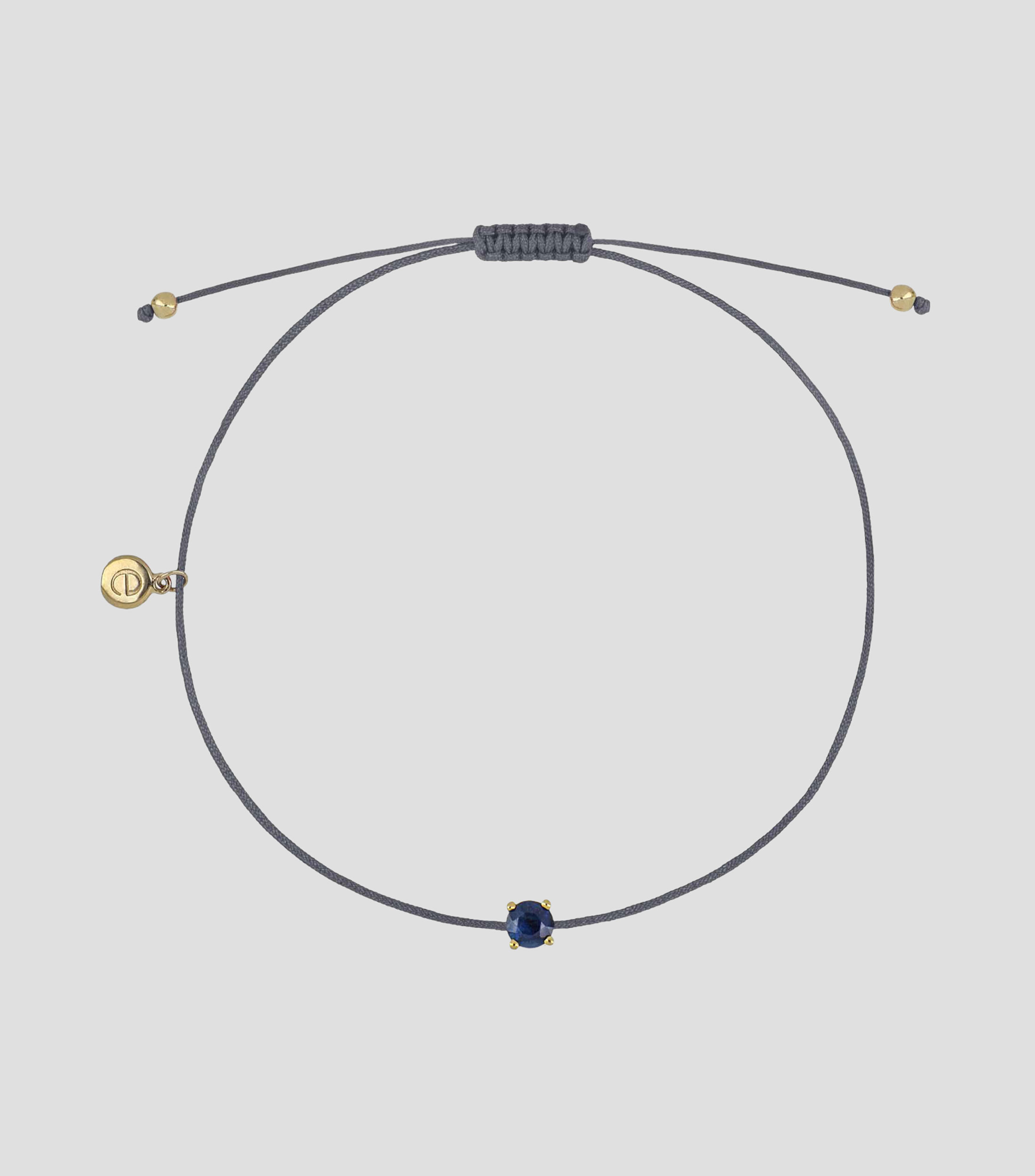 Pulsera gris con zafiro Mujer