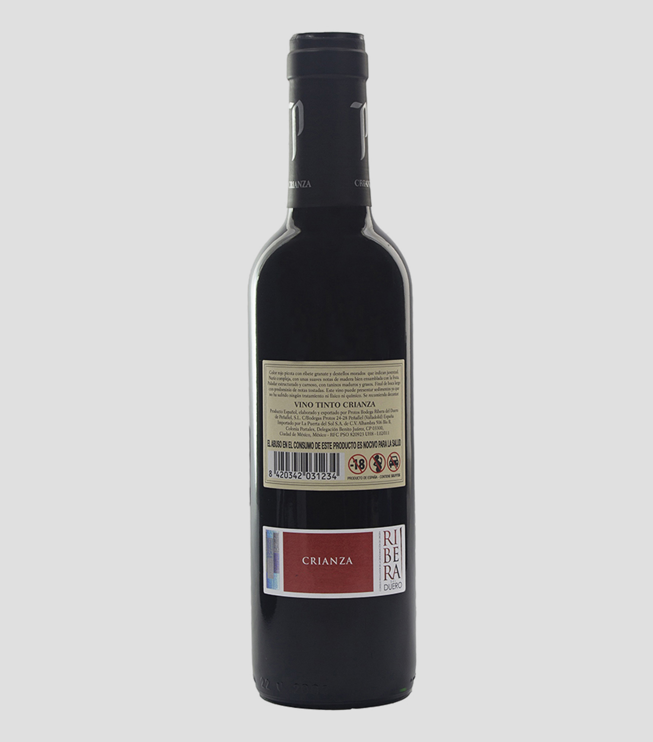Vino Tinto Tempranillo, 375 ml