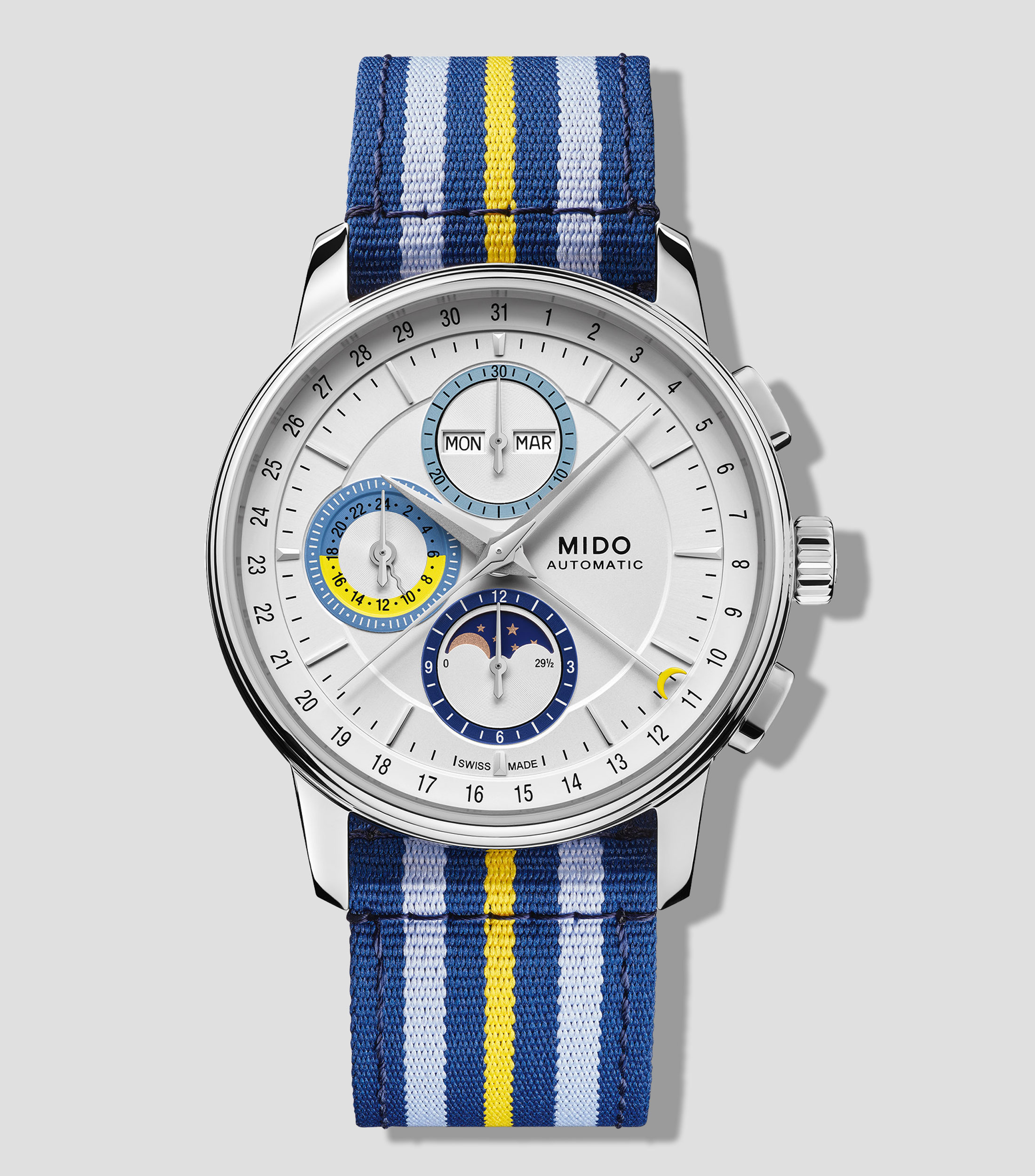 Reloj para Hombre Baroncelli Chronograph Moonphase Edicion Especial, Plata
