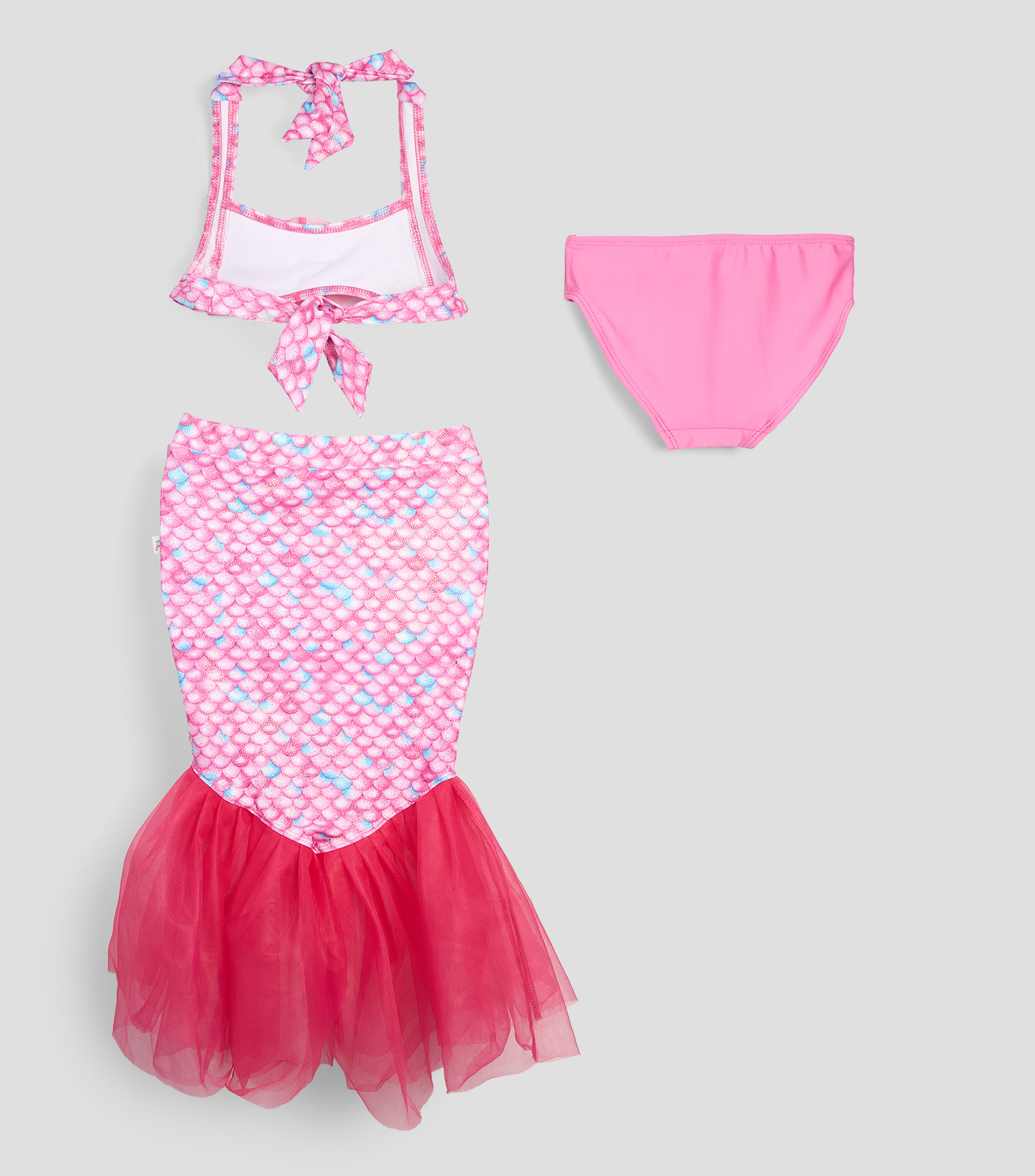 Traje de baño 3 piezas Sirena estampado Bebé