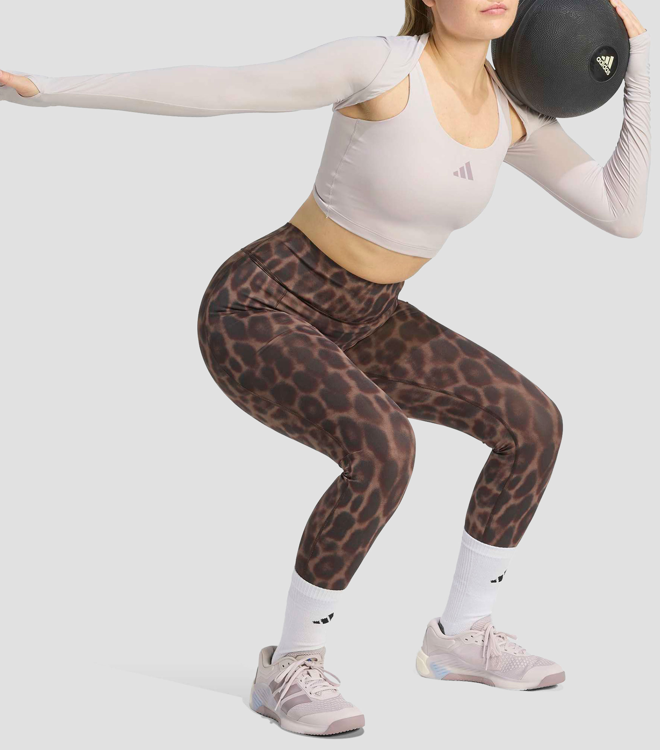 Playera de entrenamiento abierta manga larga lisa Mujer
