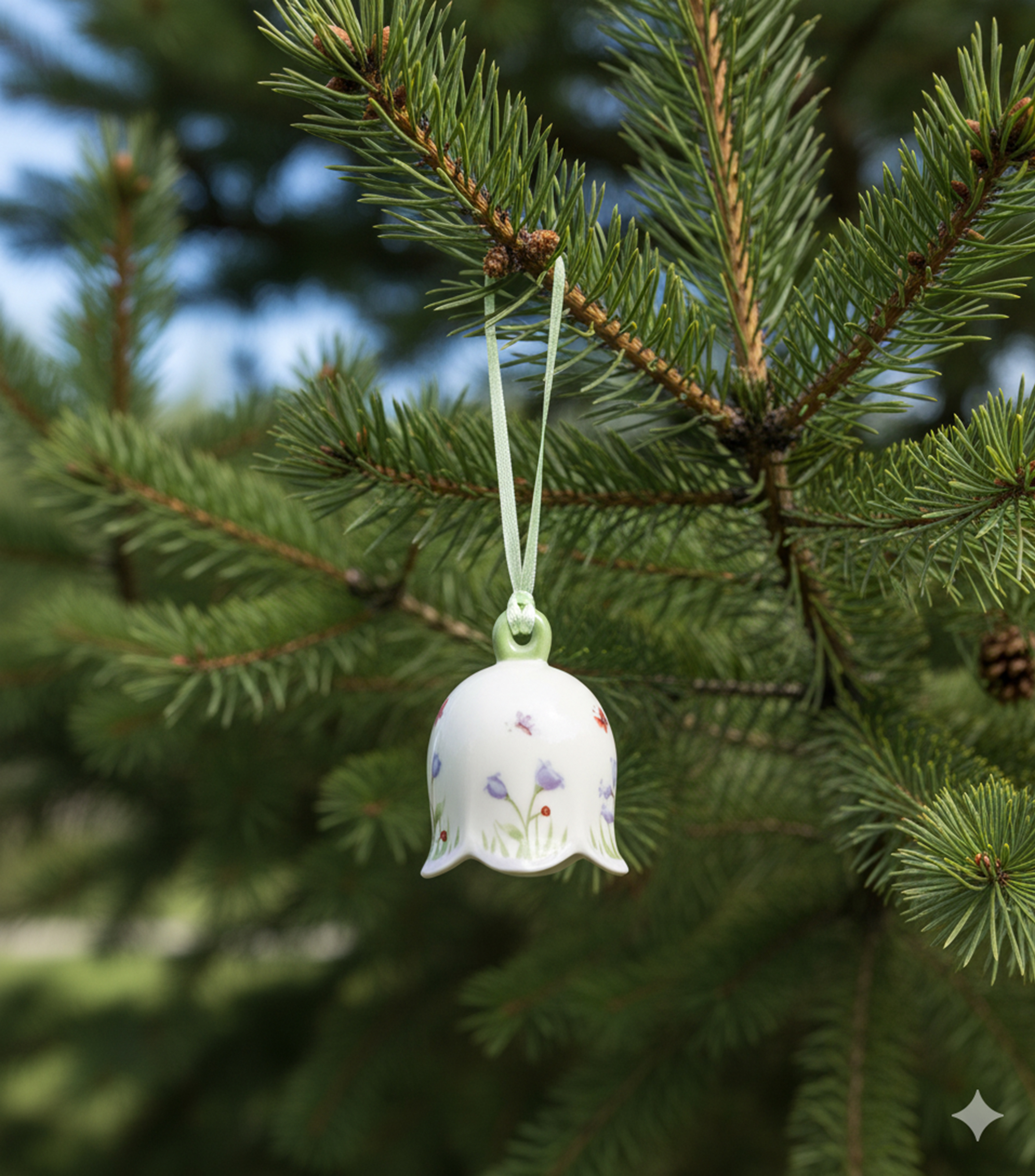 Figura decorativa New Flower Bells en porcelana
