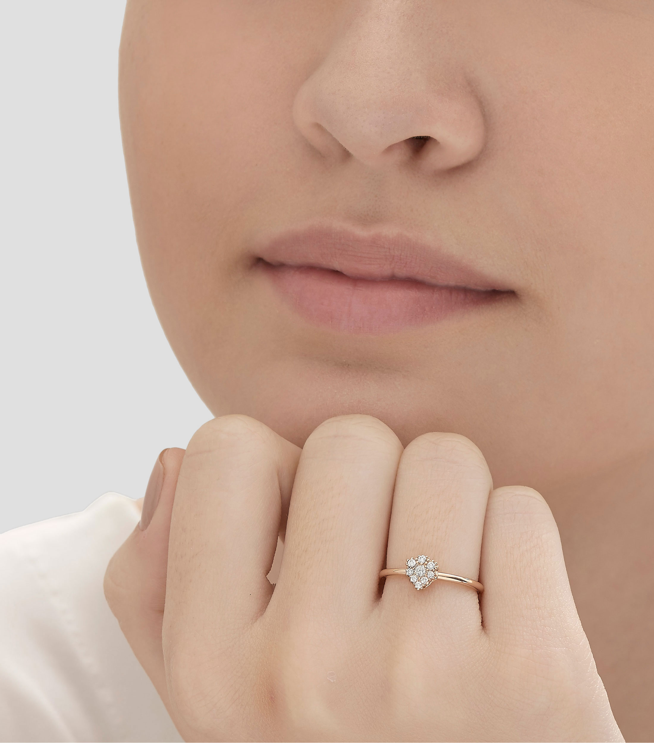 Anillo en oro rosa 18 Kilates Mujer