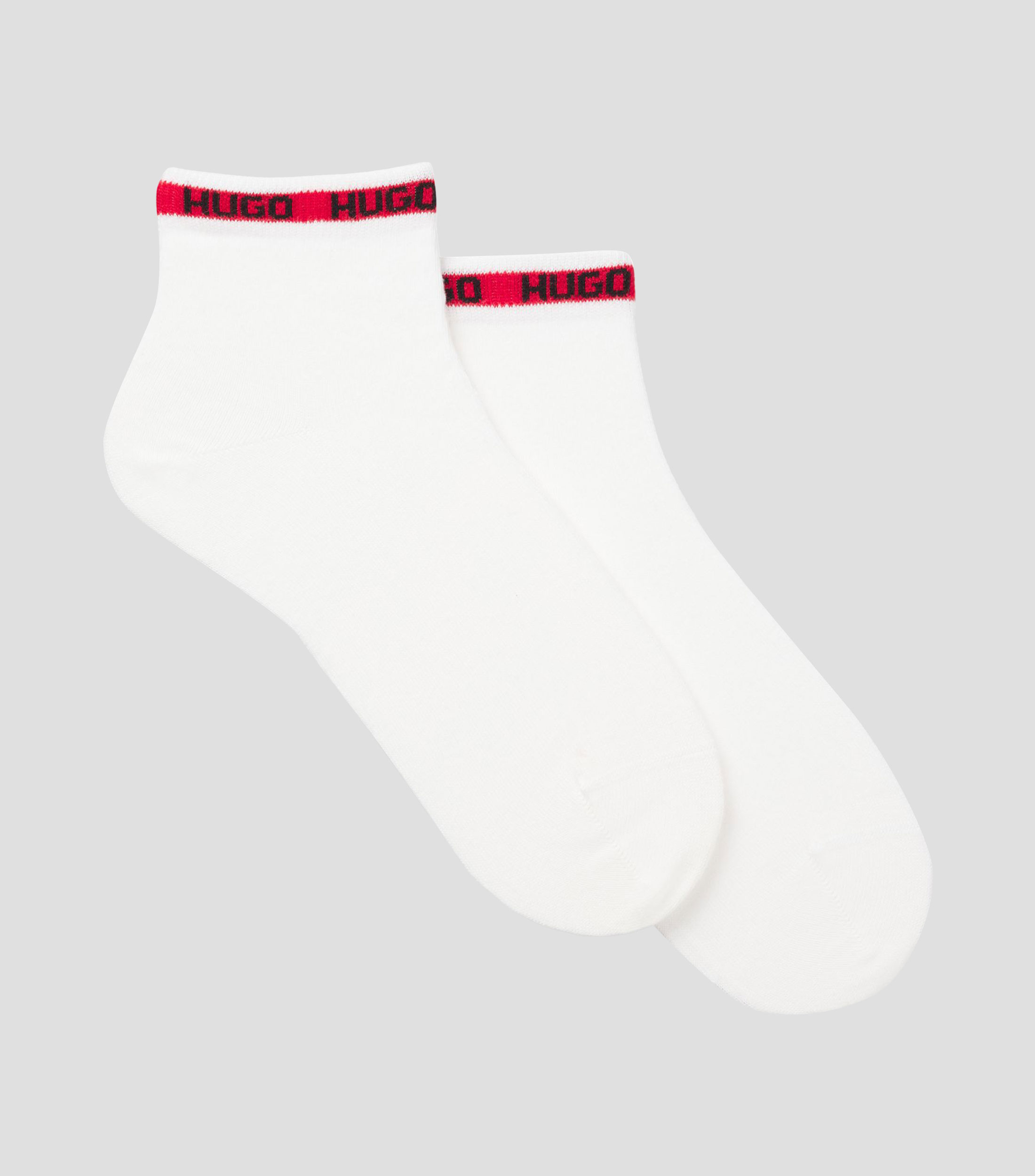 Set de dos pares de calcetines cortos con cinta con logo Hombre