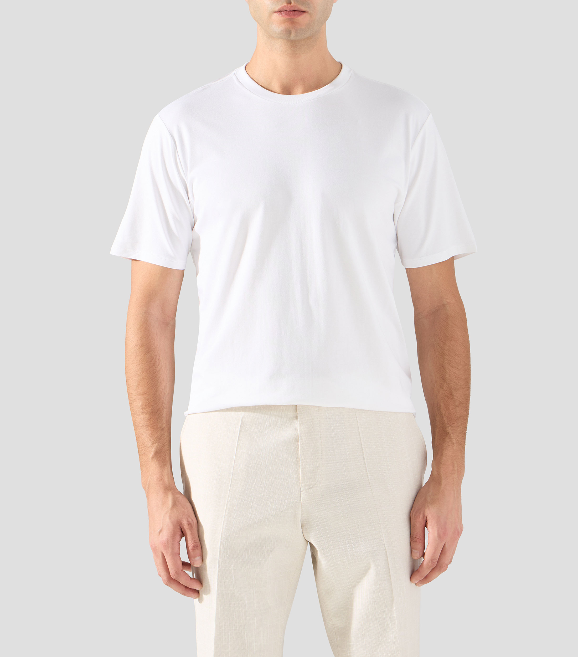 Playera cuello redondo manga corta lisa Hombre
