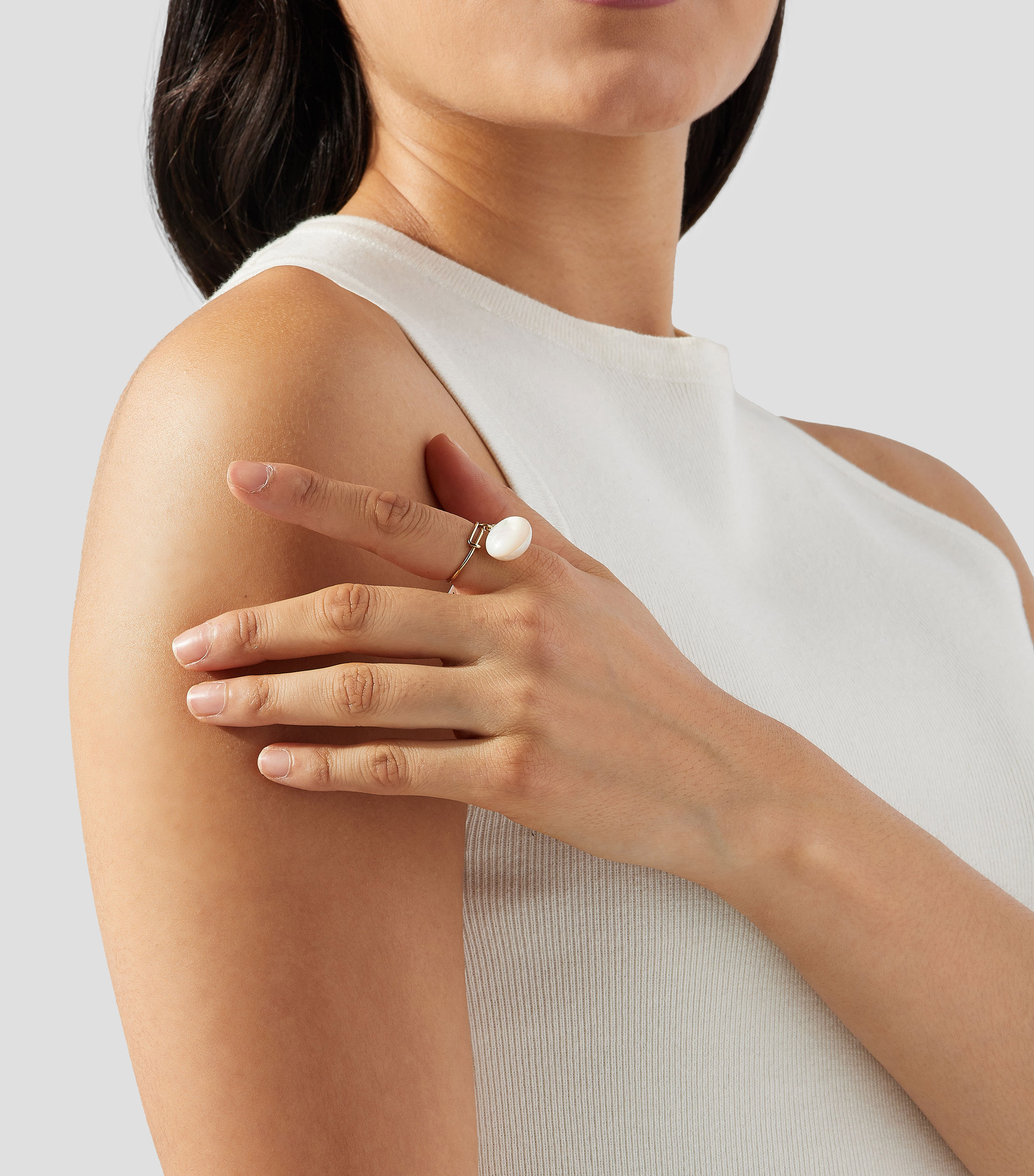 Anillo con perla Mujer