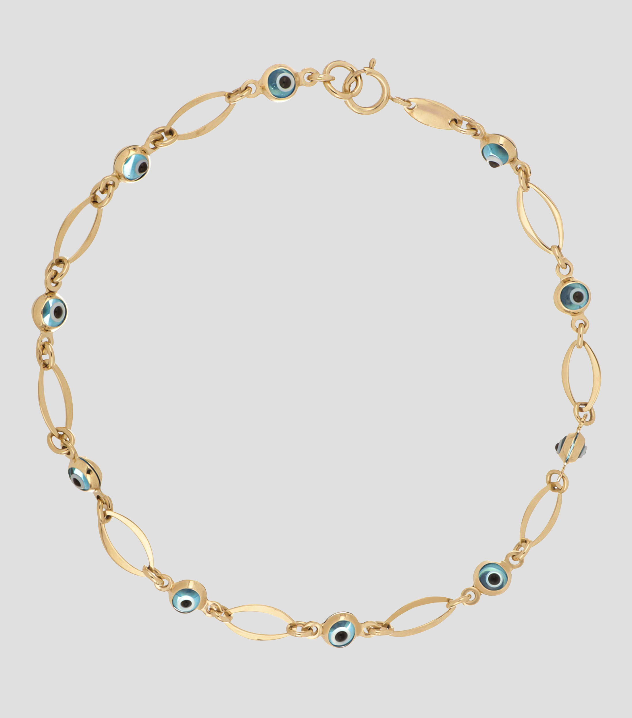 Pulsera Ojo en Oro de 14 kilates Mujer