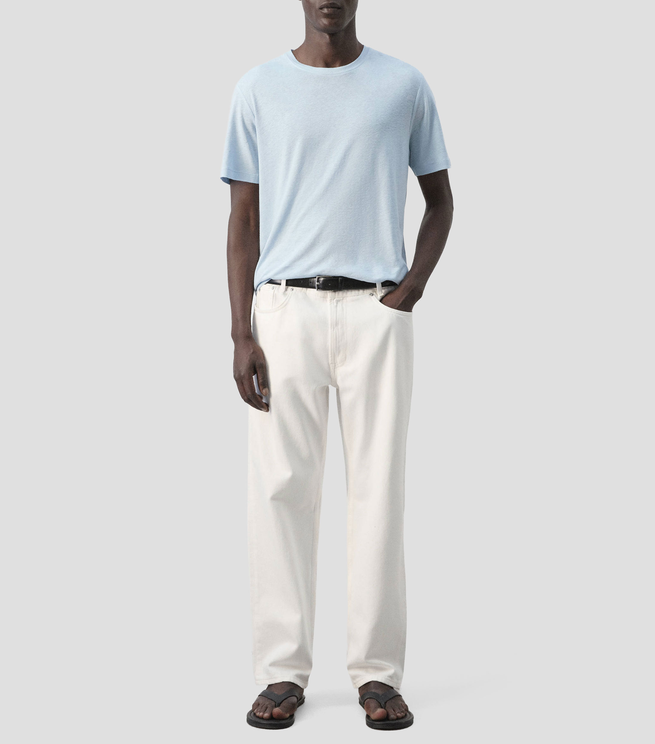 Playera cuello redondo manga corta liso Hombre
