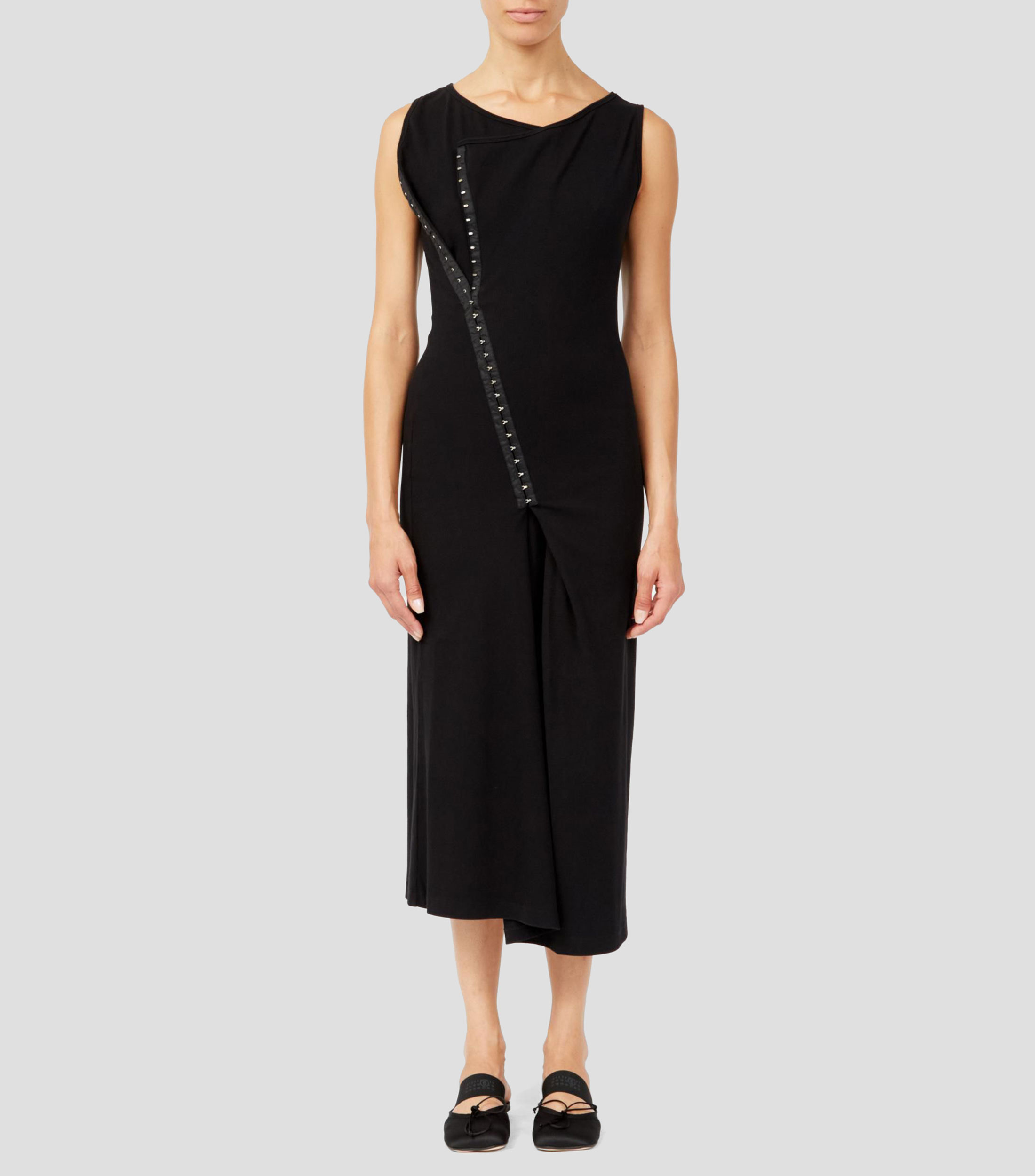 Vestido midi liso Mujer