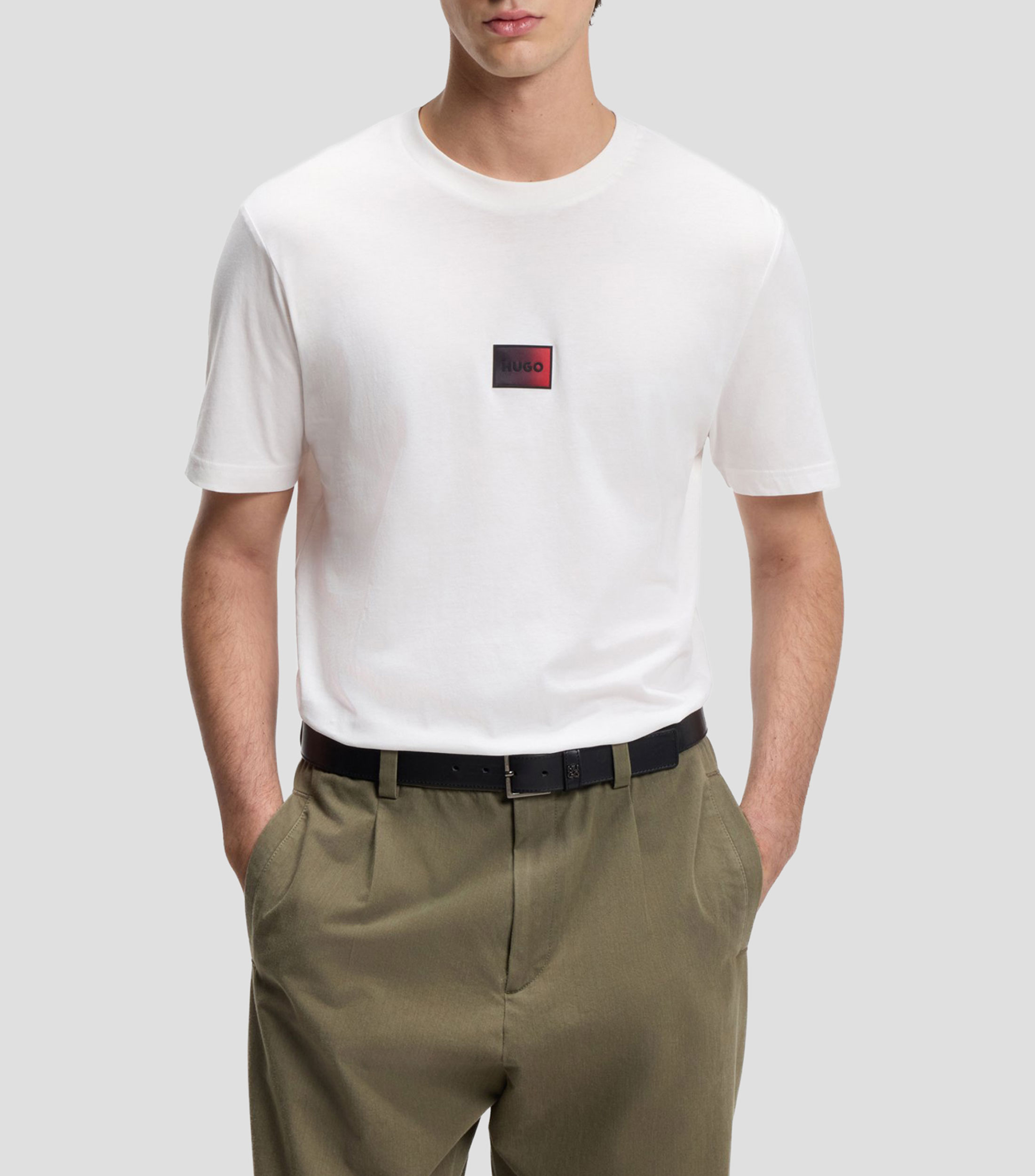 Playera cuello redondo manga corta estampada Hombre