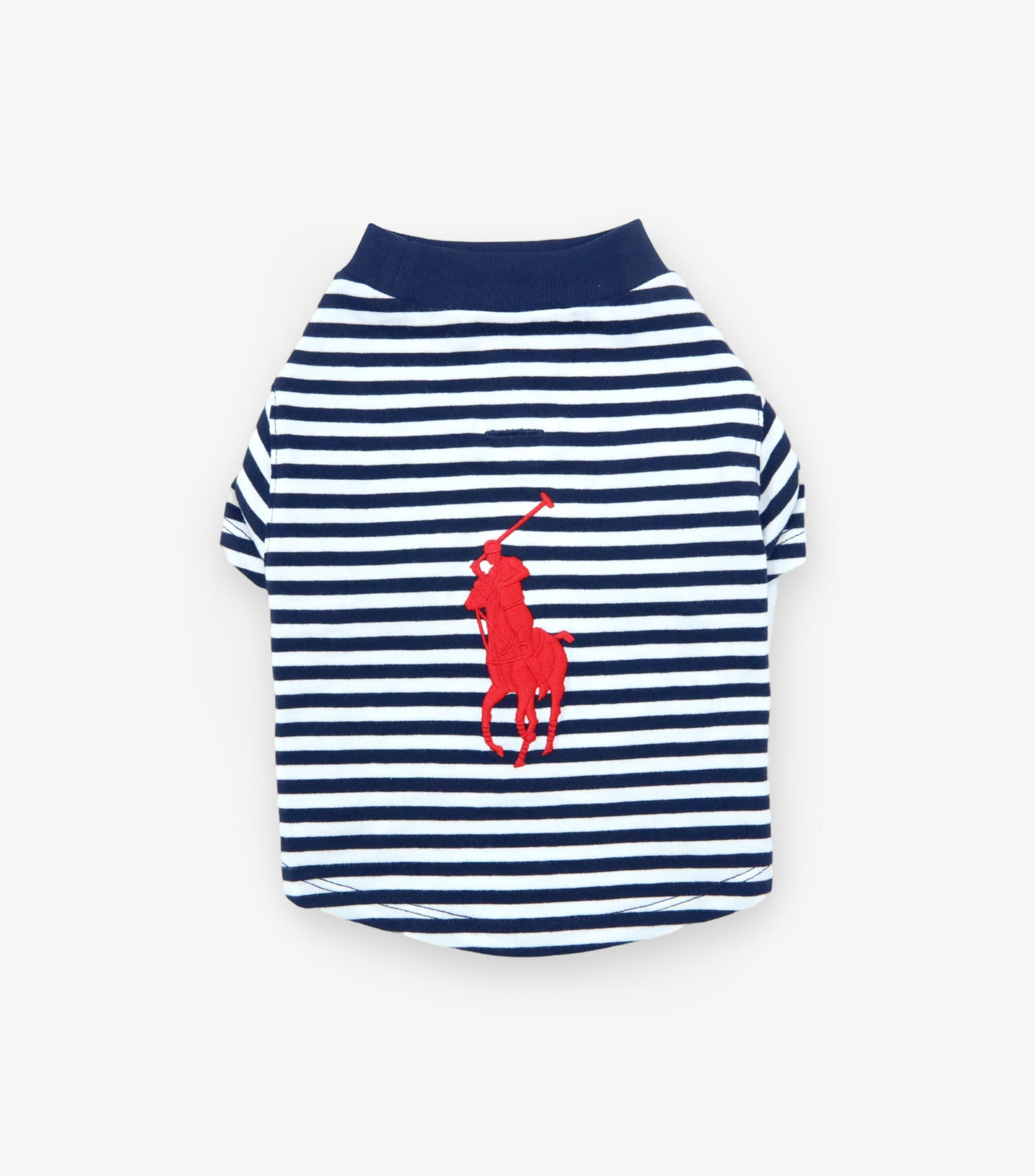 Playera tipo polo rayas para perro