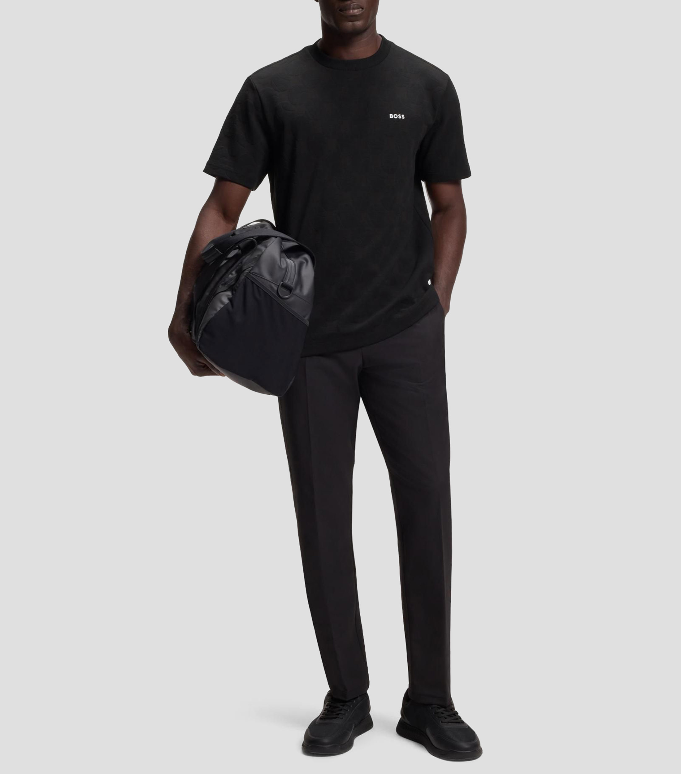 Playera de algodón con pelota de tenis en jacquard Hombre