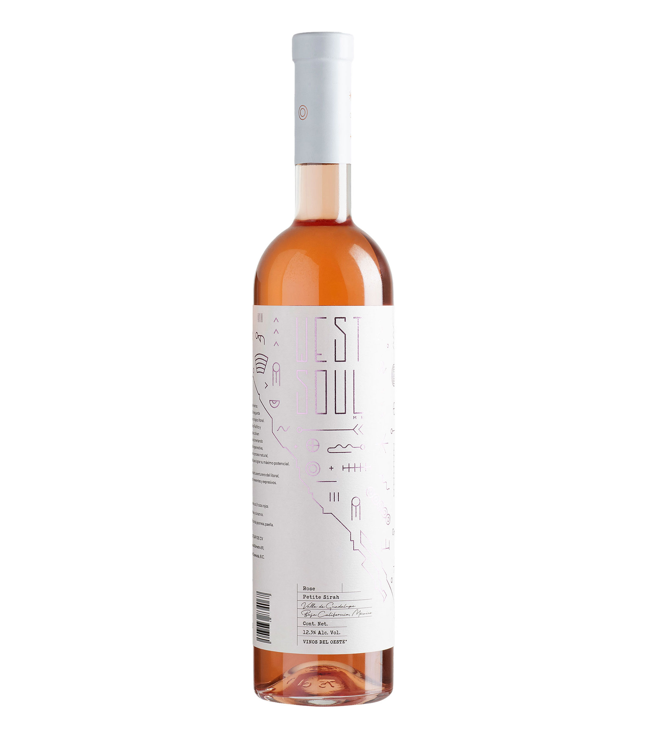 Vino rosado Syrah West Soul 2021, México, 750 ml
