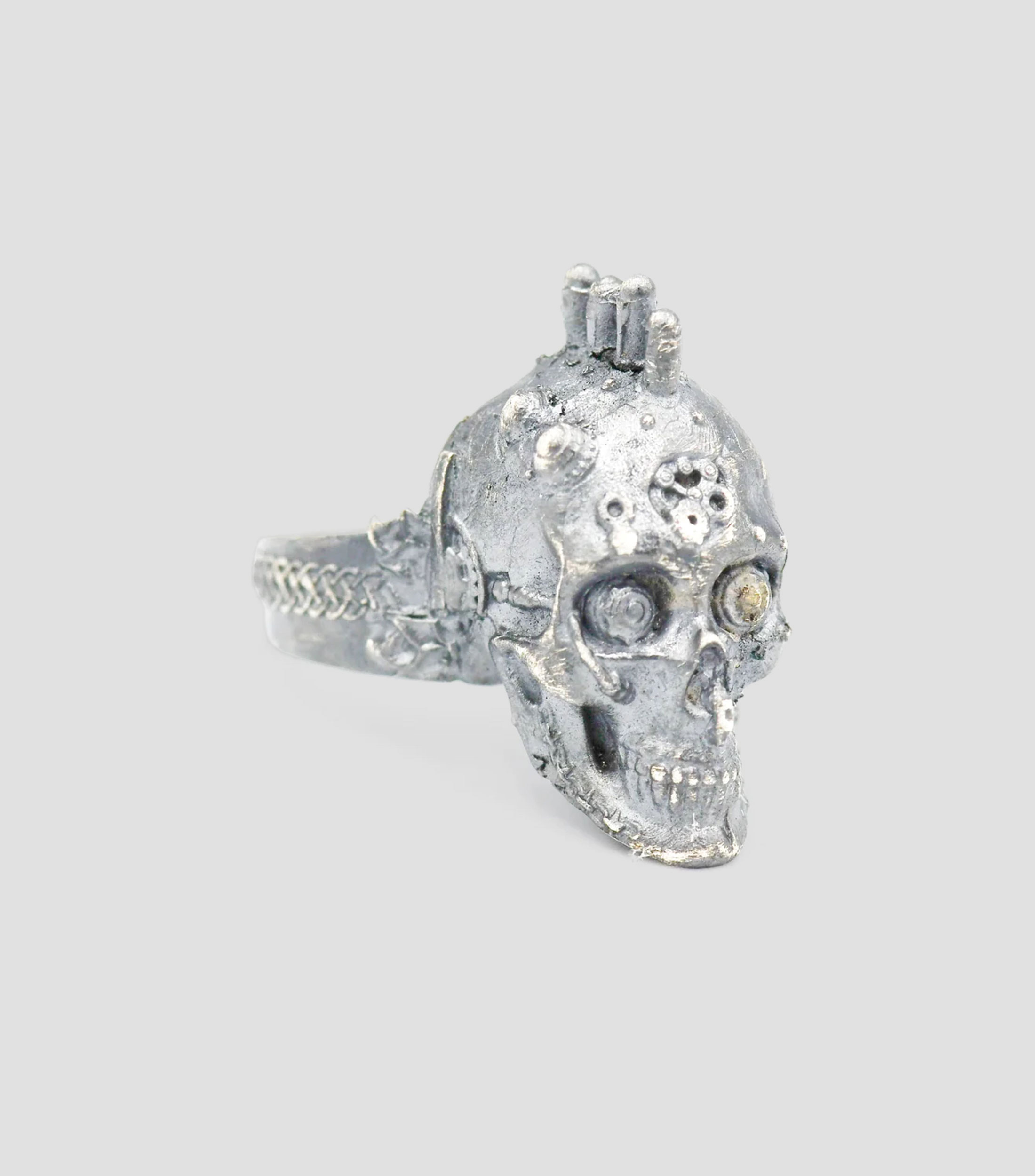 Anillo en Plata .925 Punk Skull Hombre