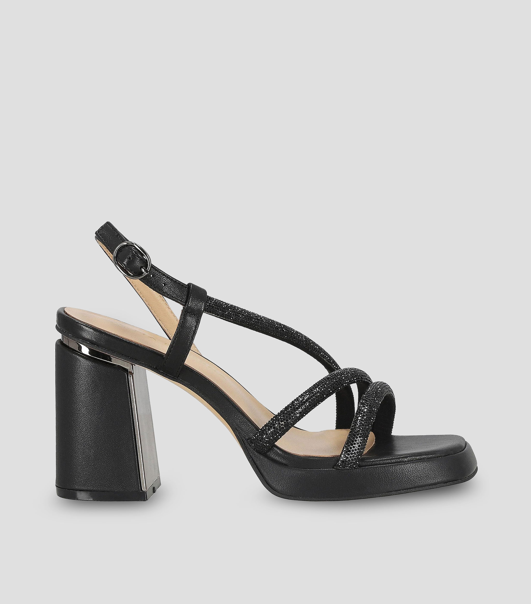 Sandalias con Tacón Cuadrado de 10 cm Mujer