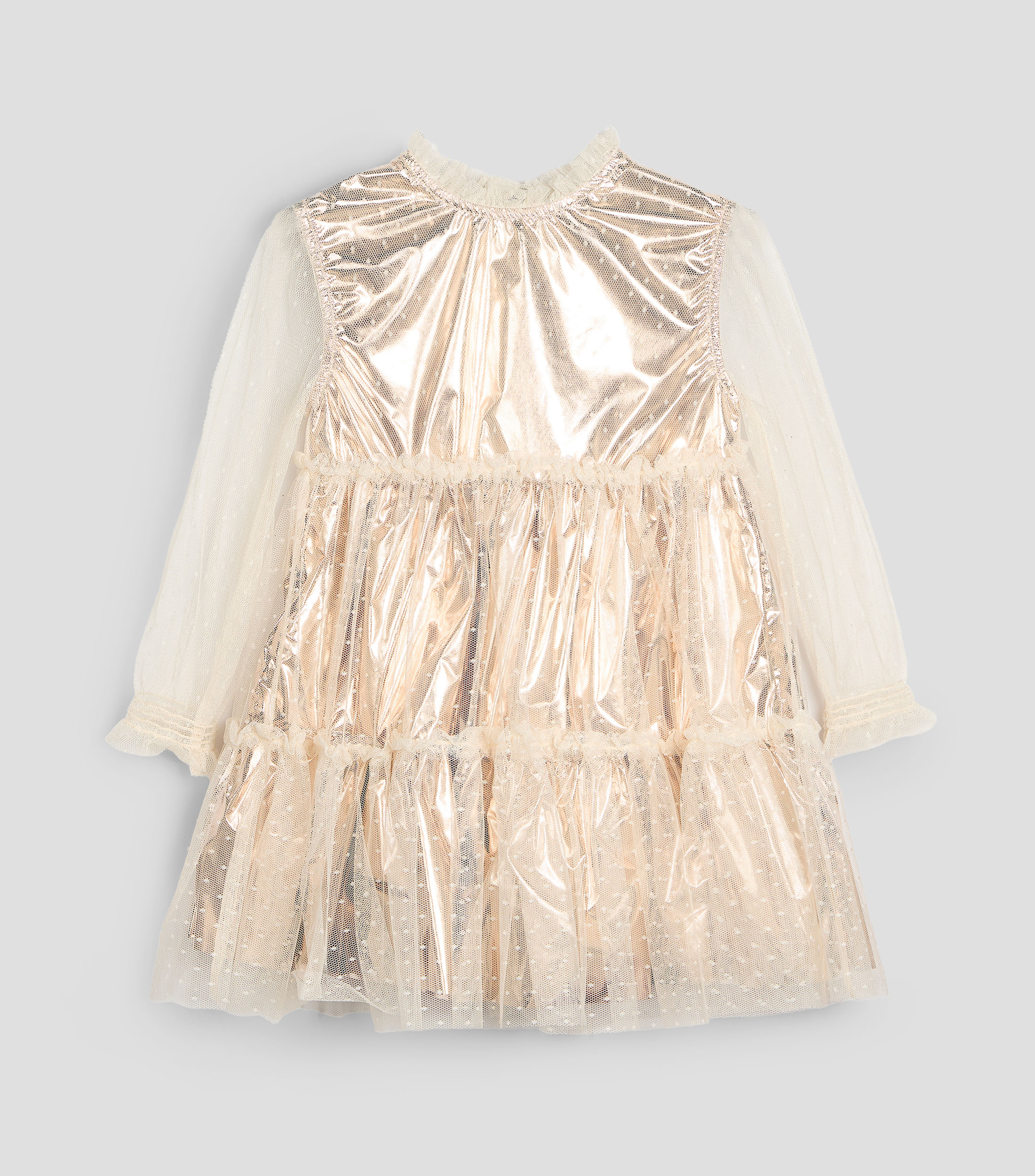 Vestido de manga larga liso Niña