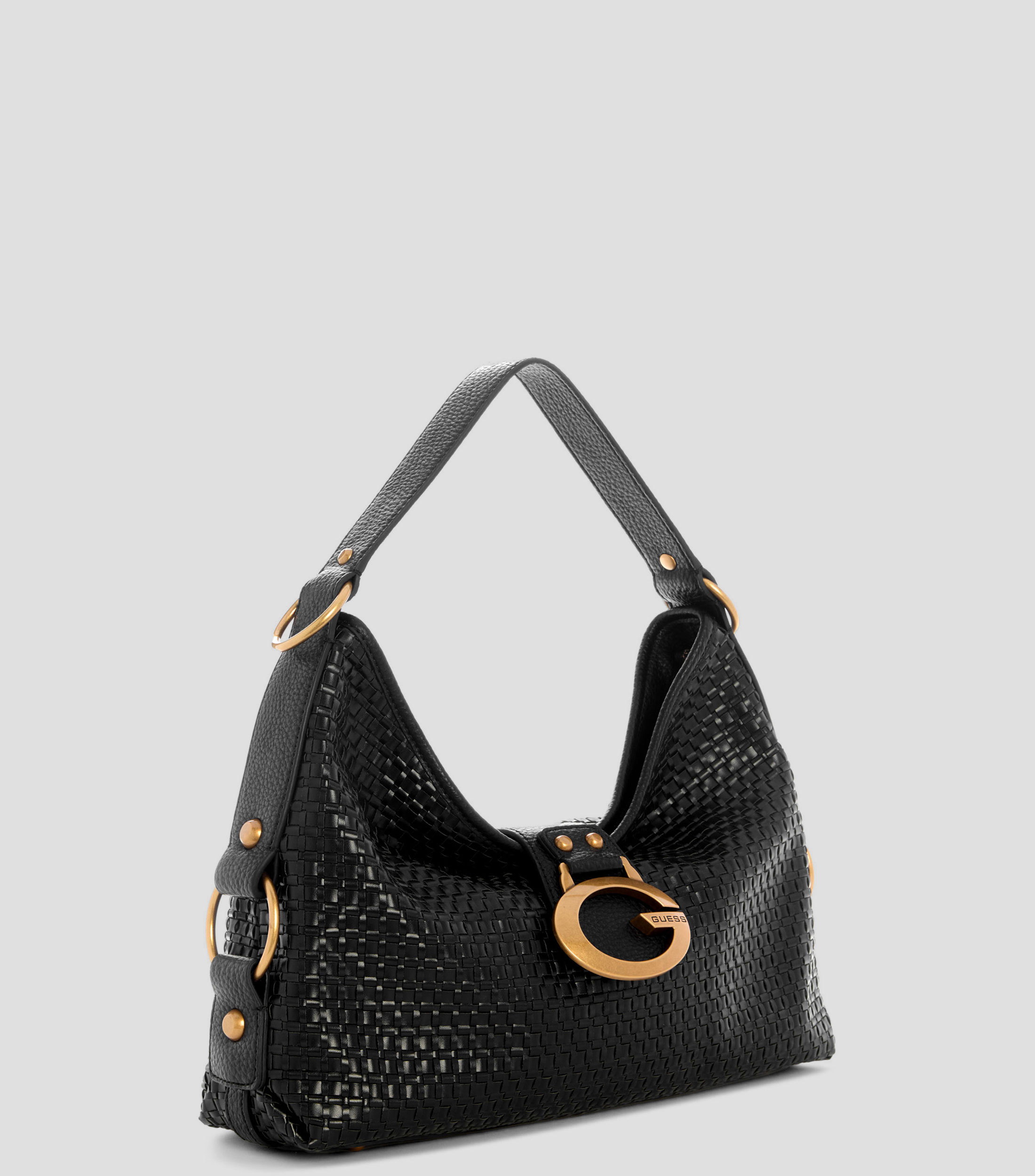 Bolsa shoulder lisa con detalle decorativo Mujer