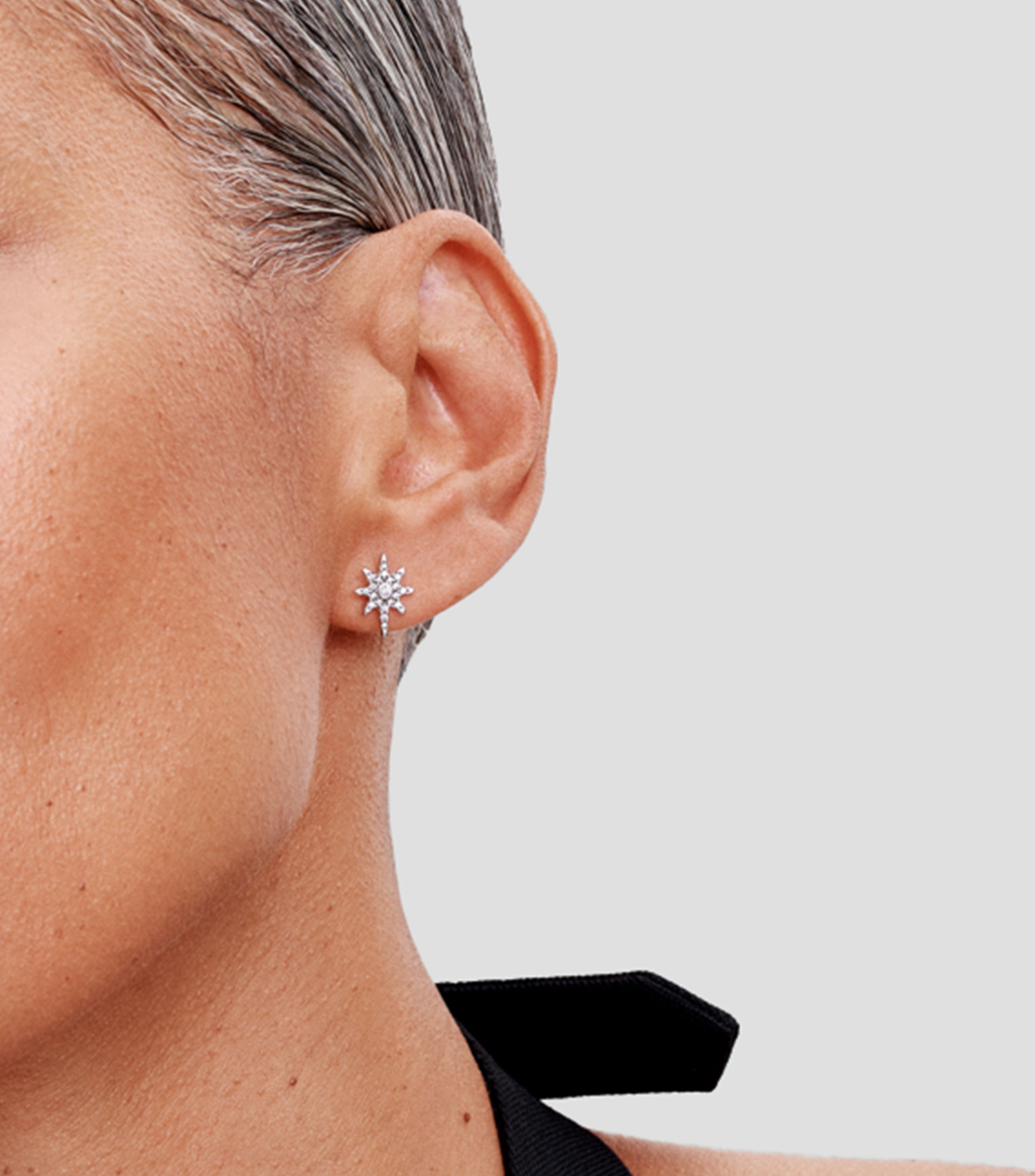 Aretes en Plata Star Northern con Zirconia Cubica Mujer