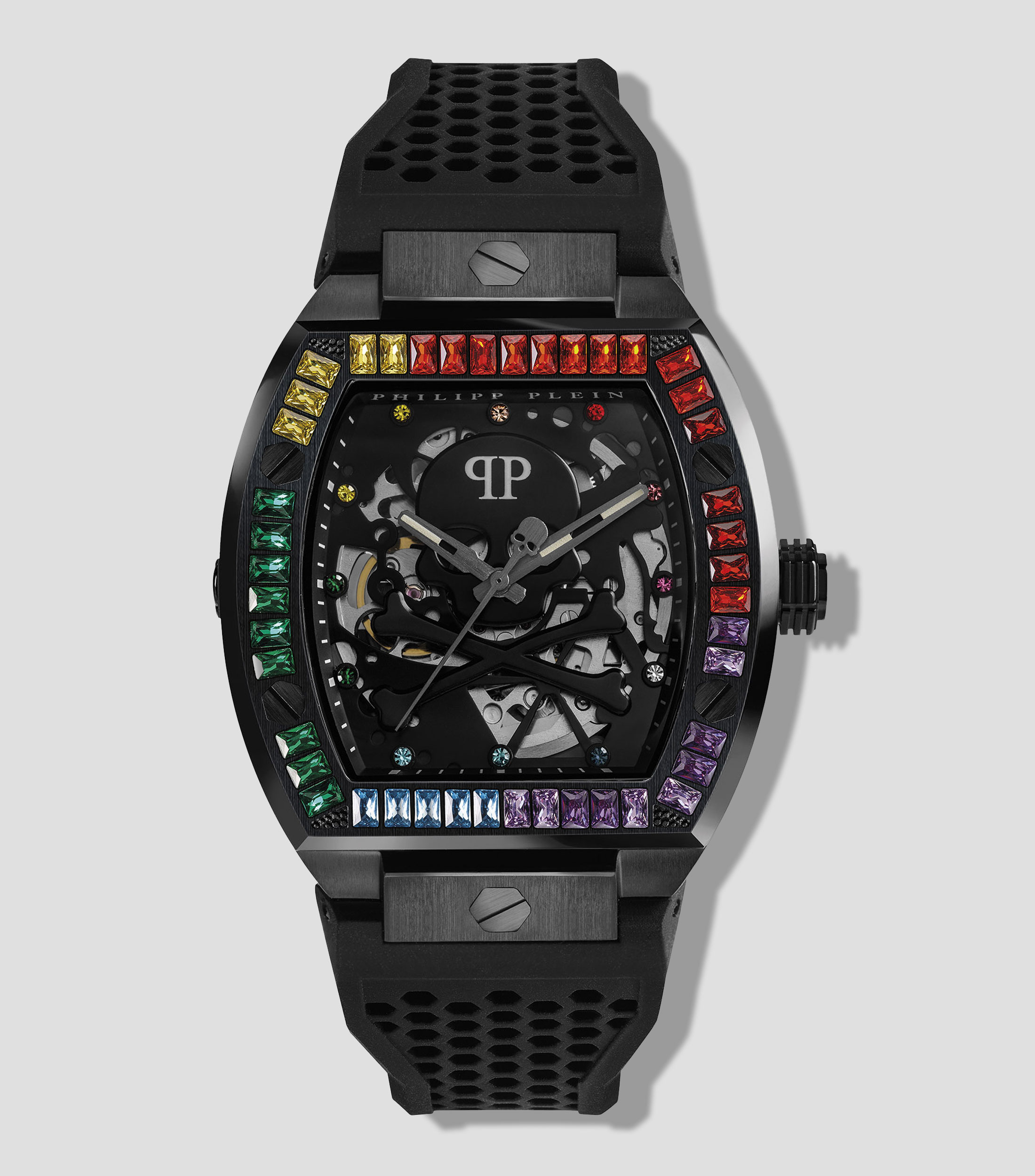 Reloj Unisex The Skeleton de vestir Cráneo con engranes visibles