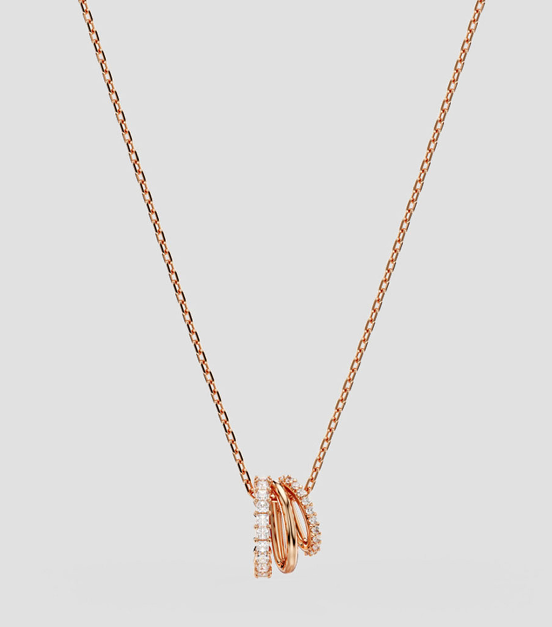 Collar con dijes de mini aros Mujer