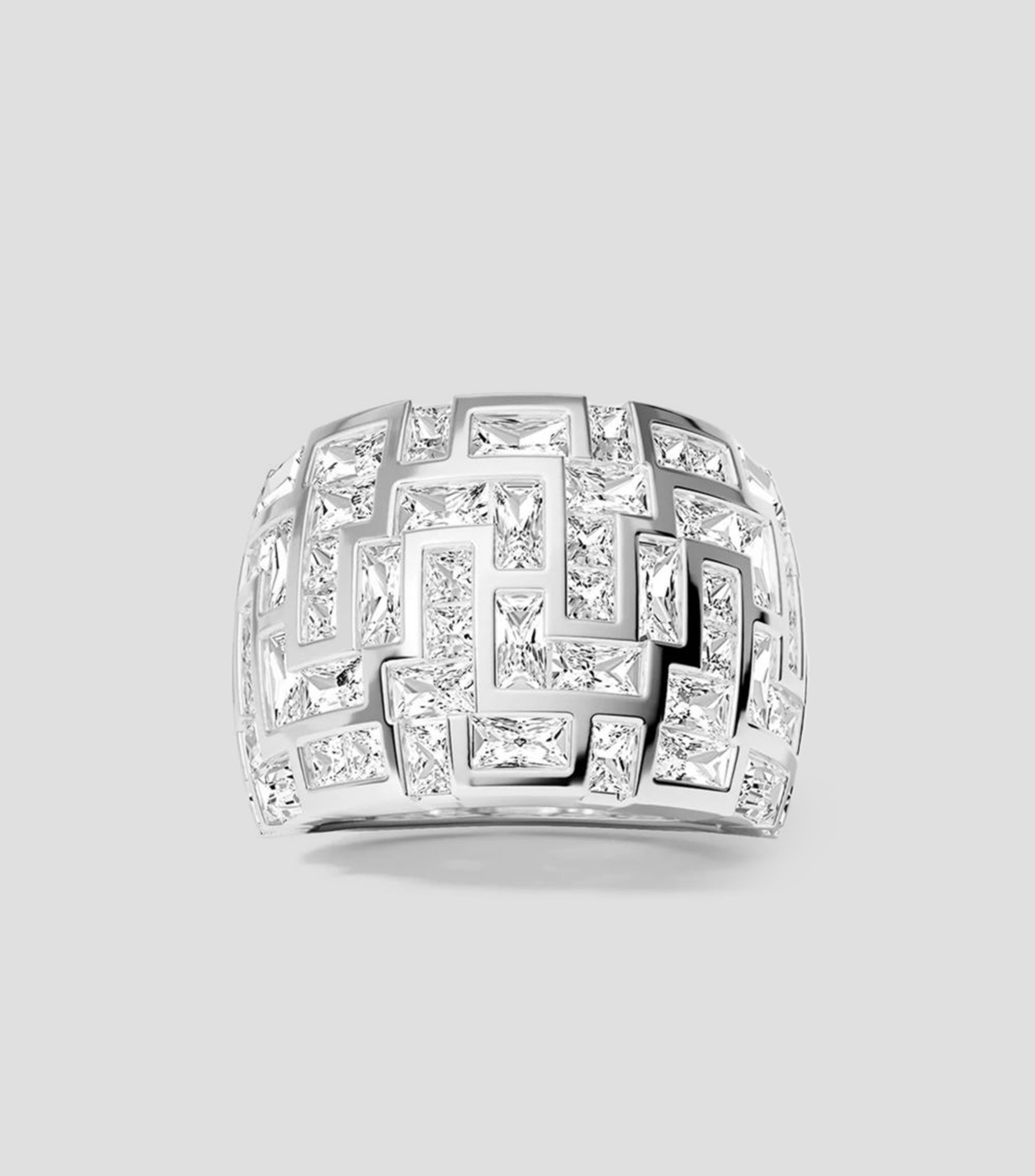 Anillo en plata con circonia Mujer