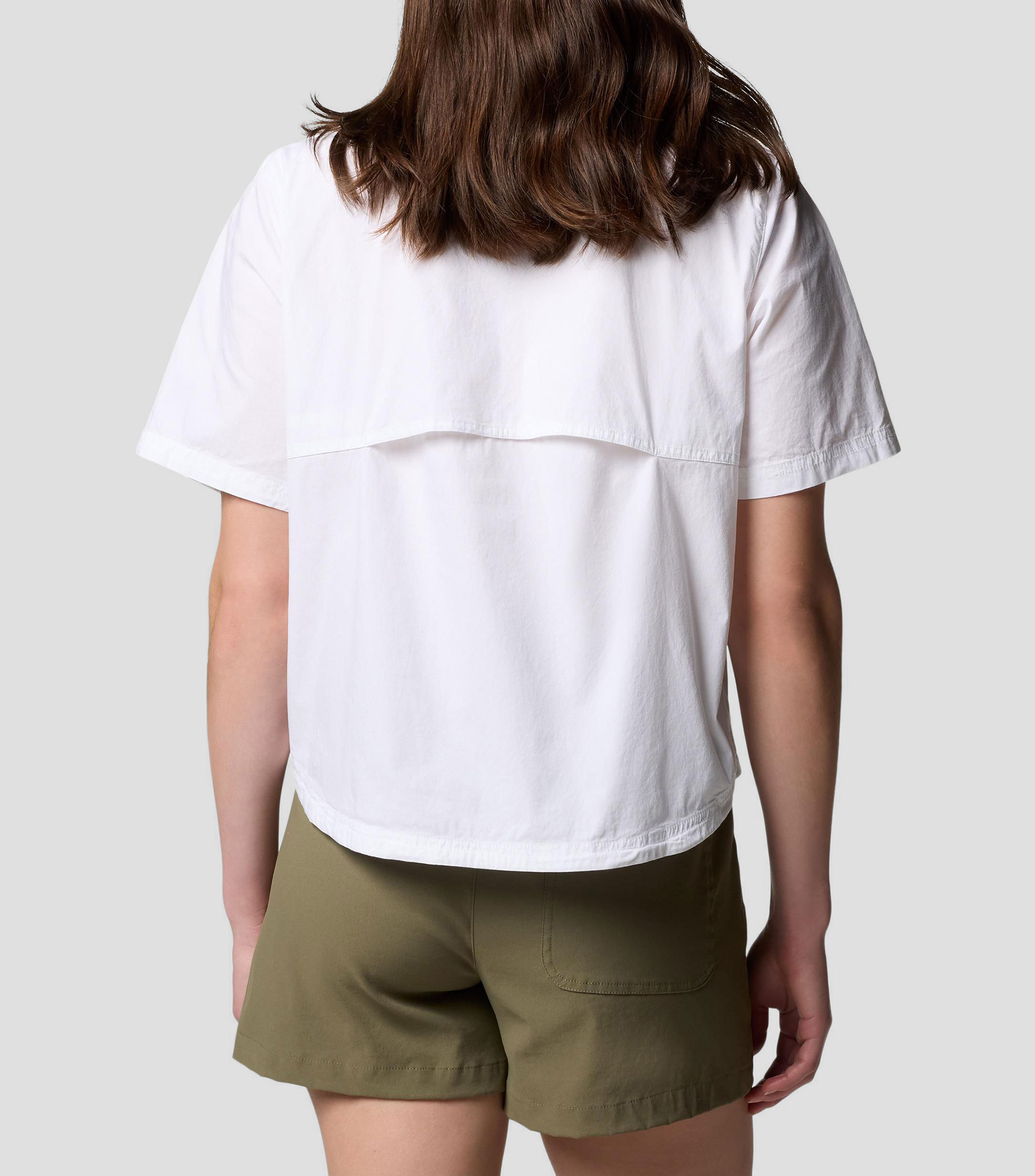 Camisa liso manga corta Mujer