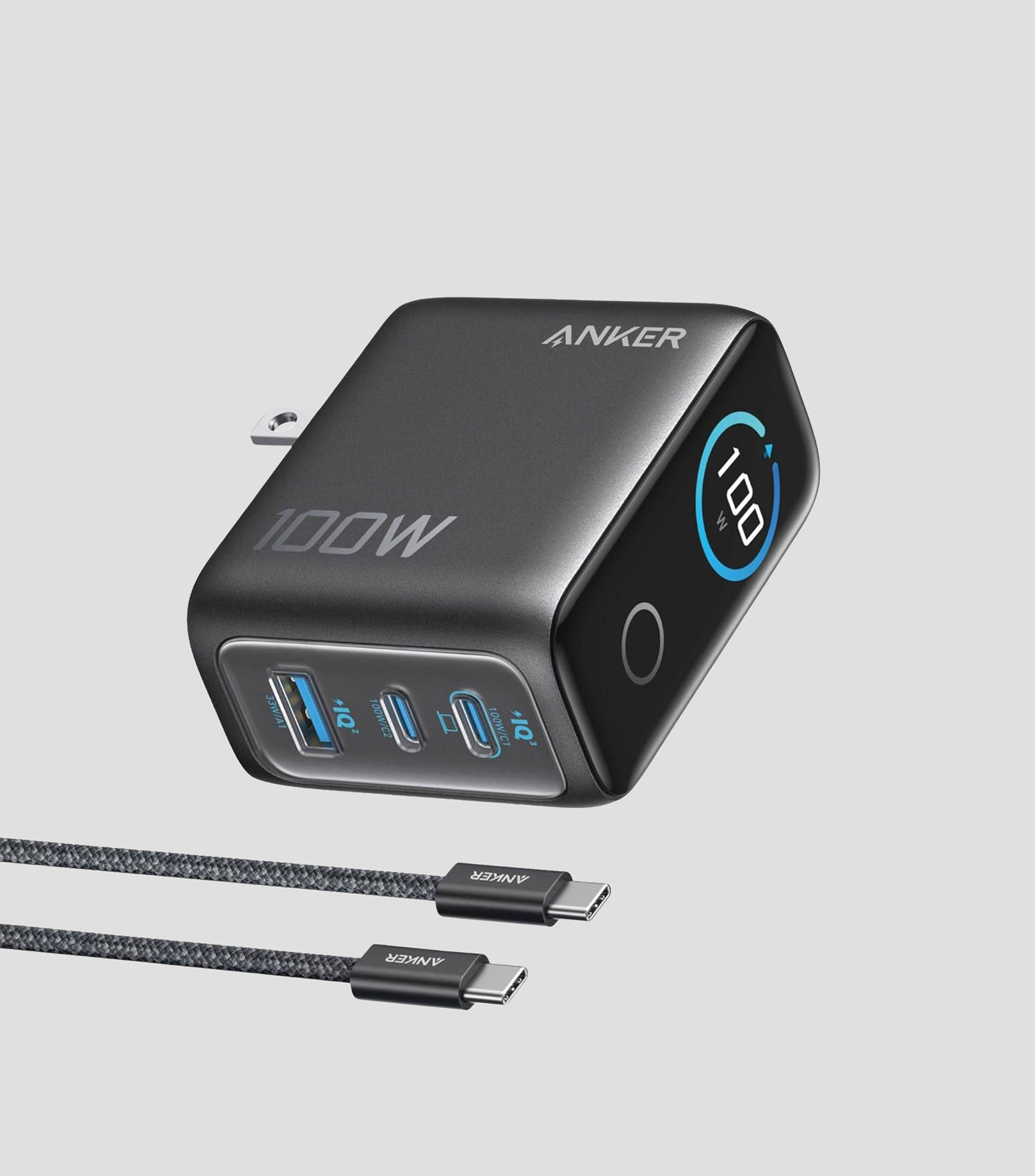 Cargador de Pared 3 puertos USB-C, USB-A 100W