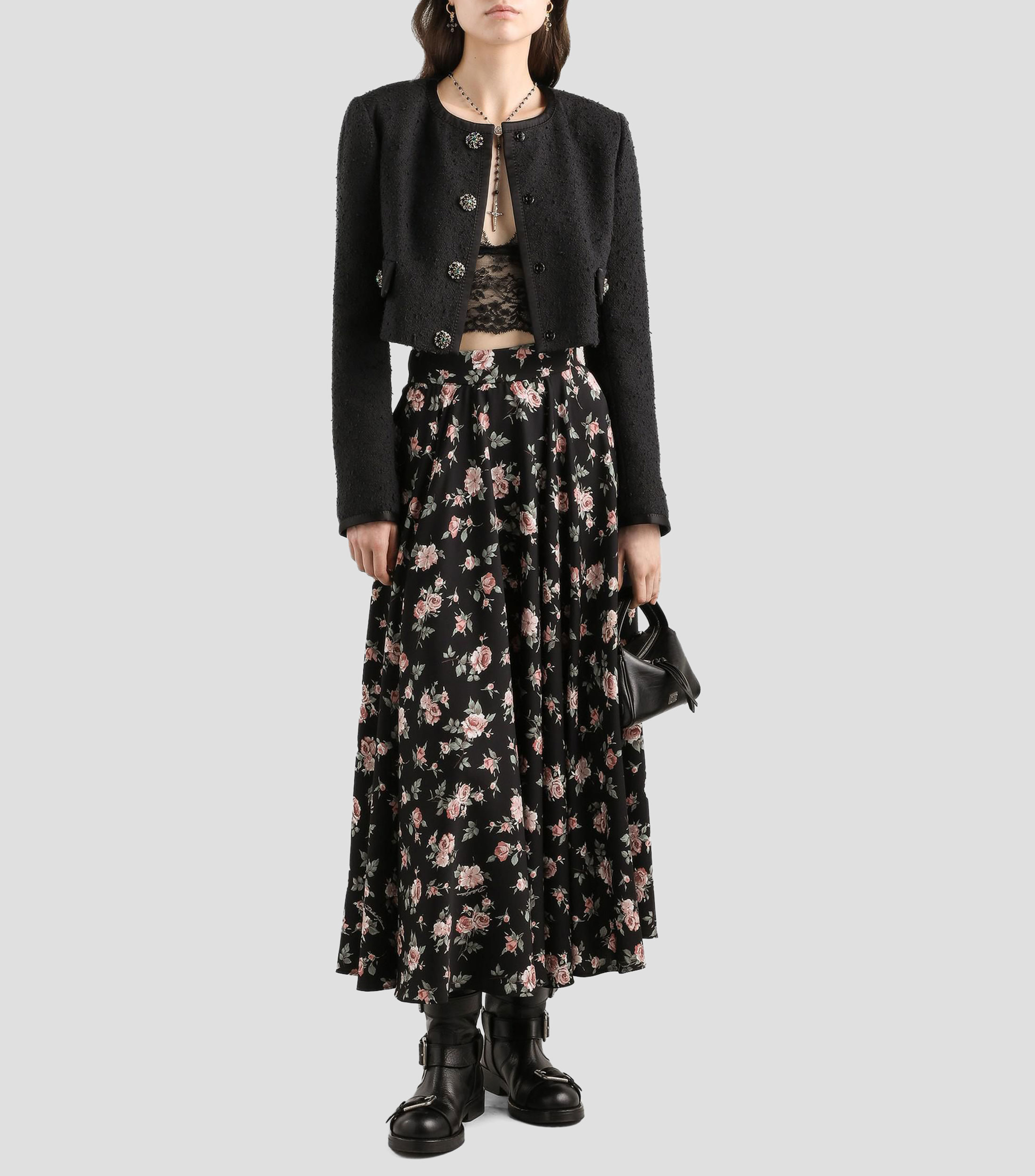 Falda larga regular estampada Mujer