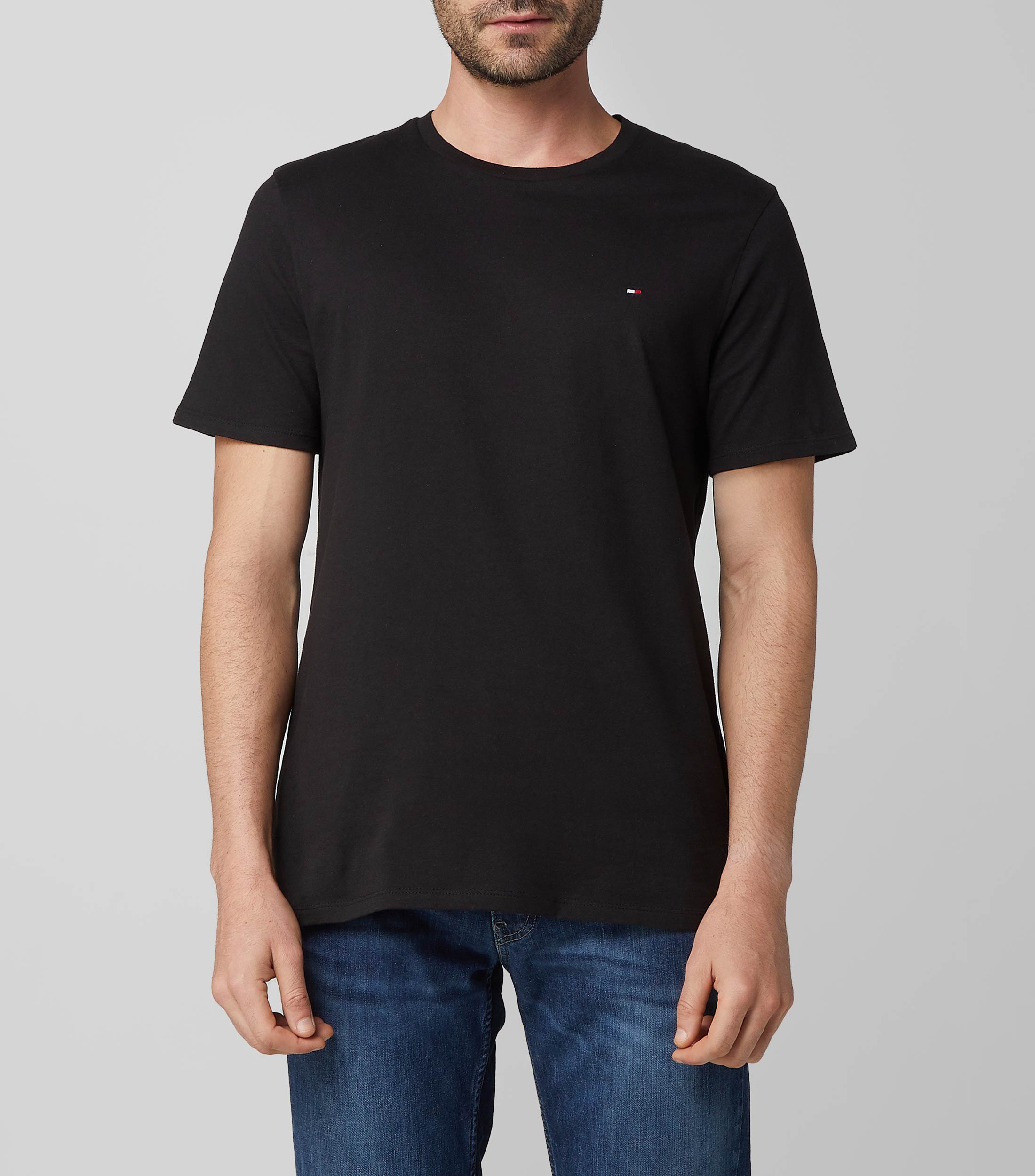 Playera cuello redondo con manga corta Hombre