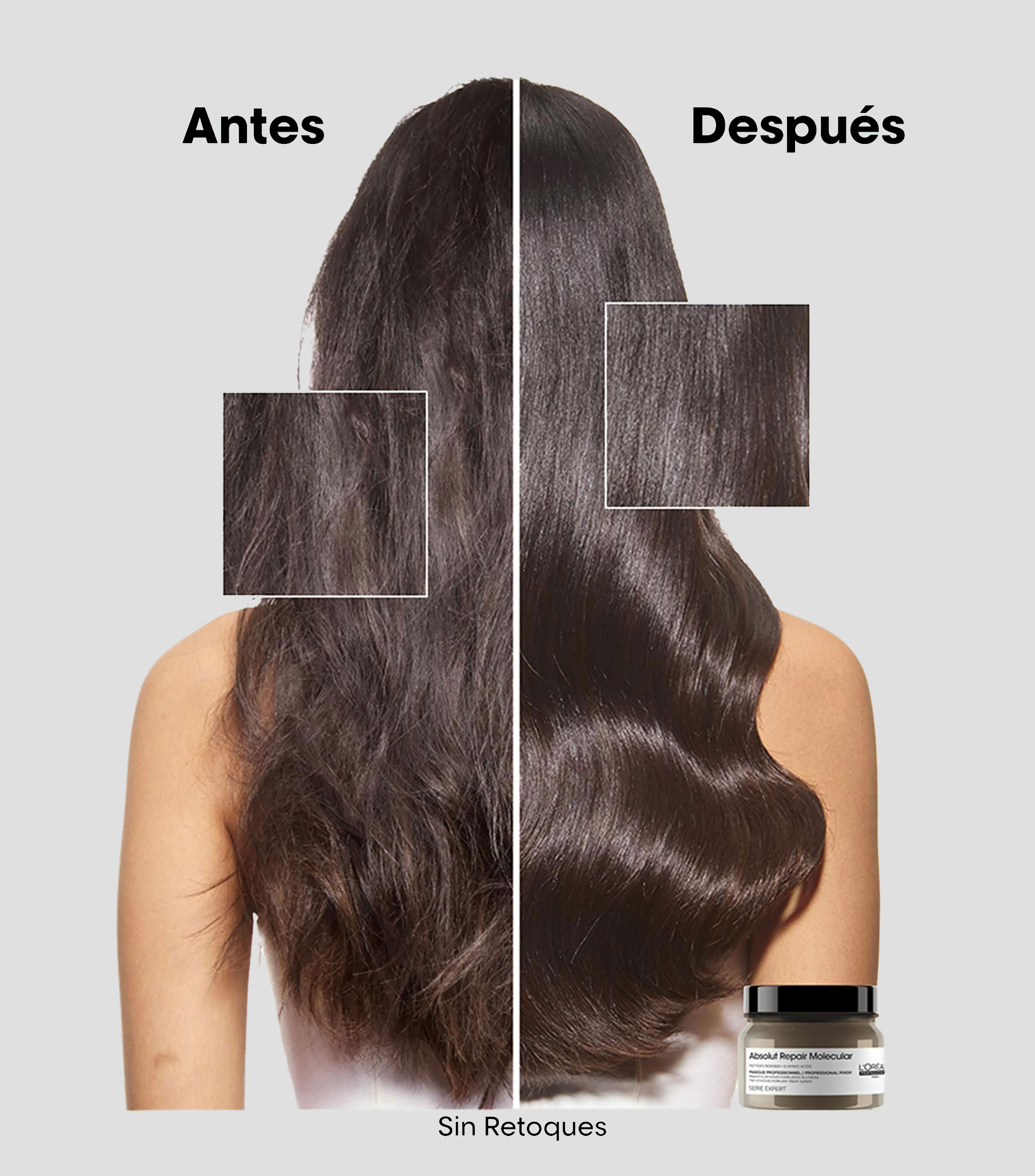 Mascarilla Absolut Repair Molecular para cabello, 250 ml