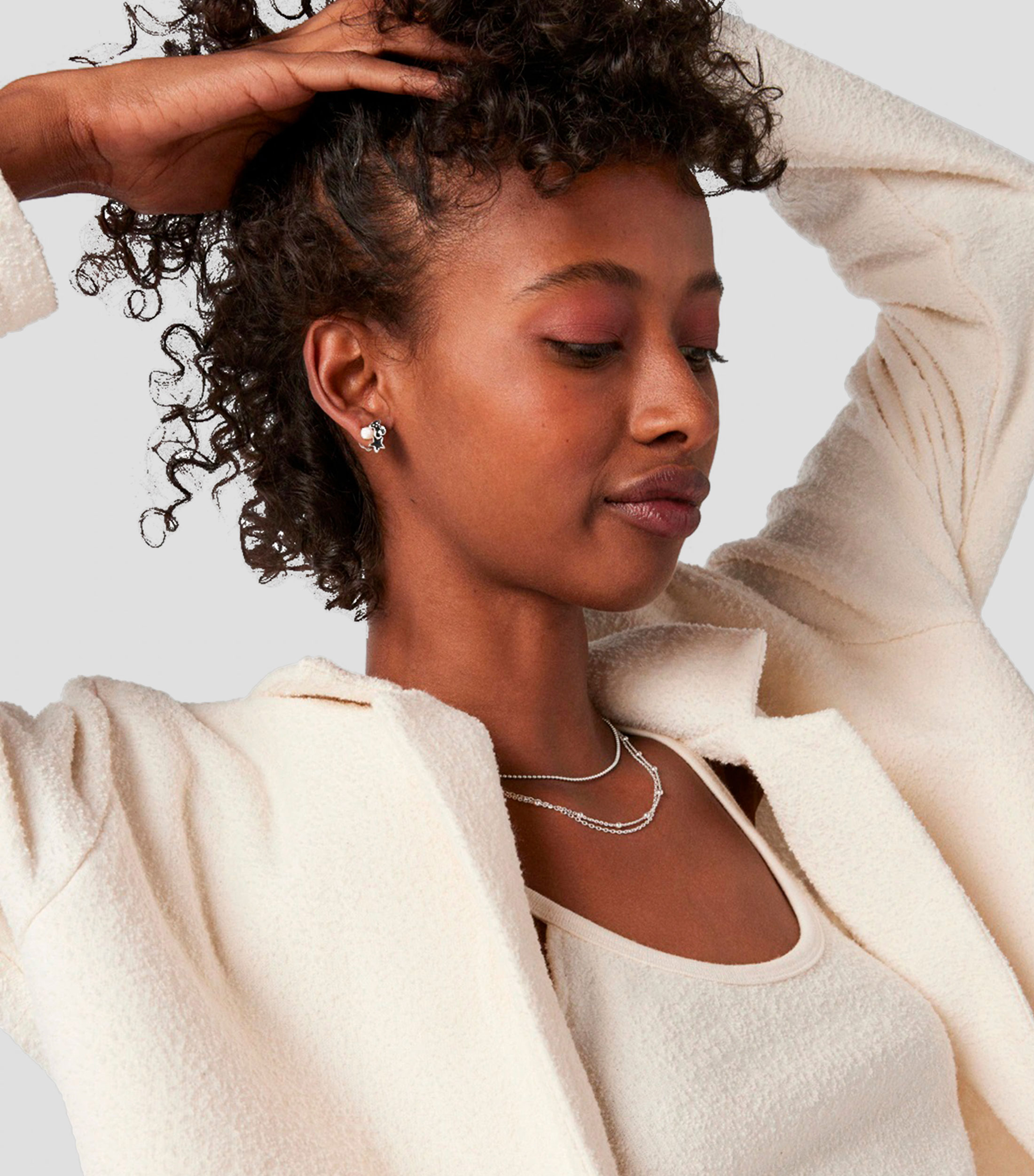 Aretes en plata de primera ley Nocturne Mujer