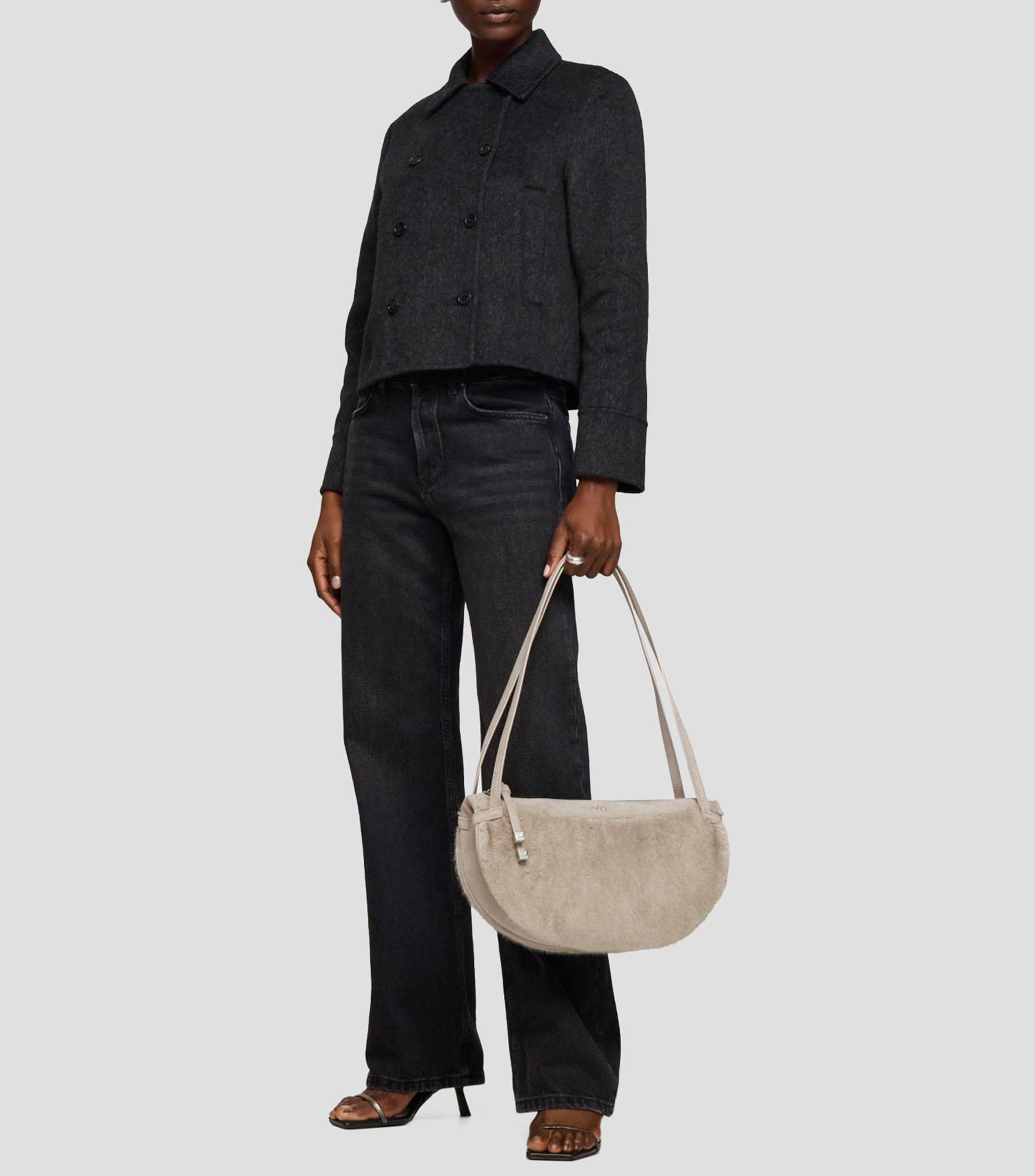 Bolsa shoulder en piel Halfmoon lisa Mujer