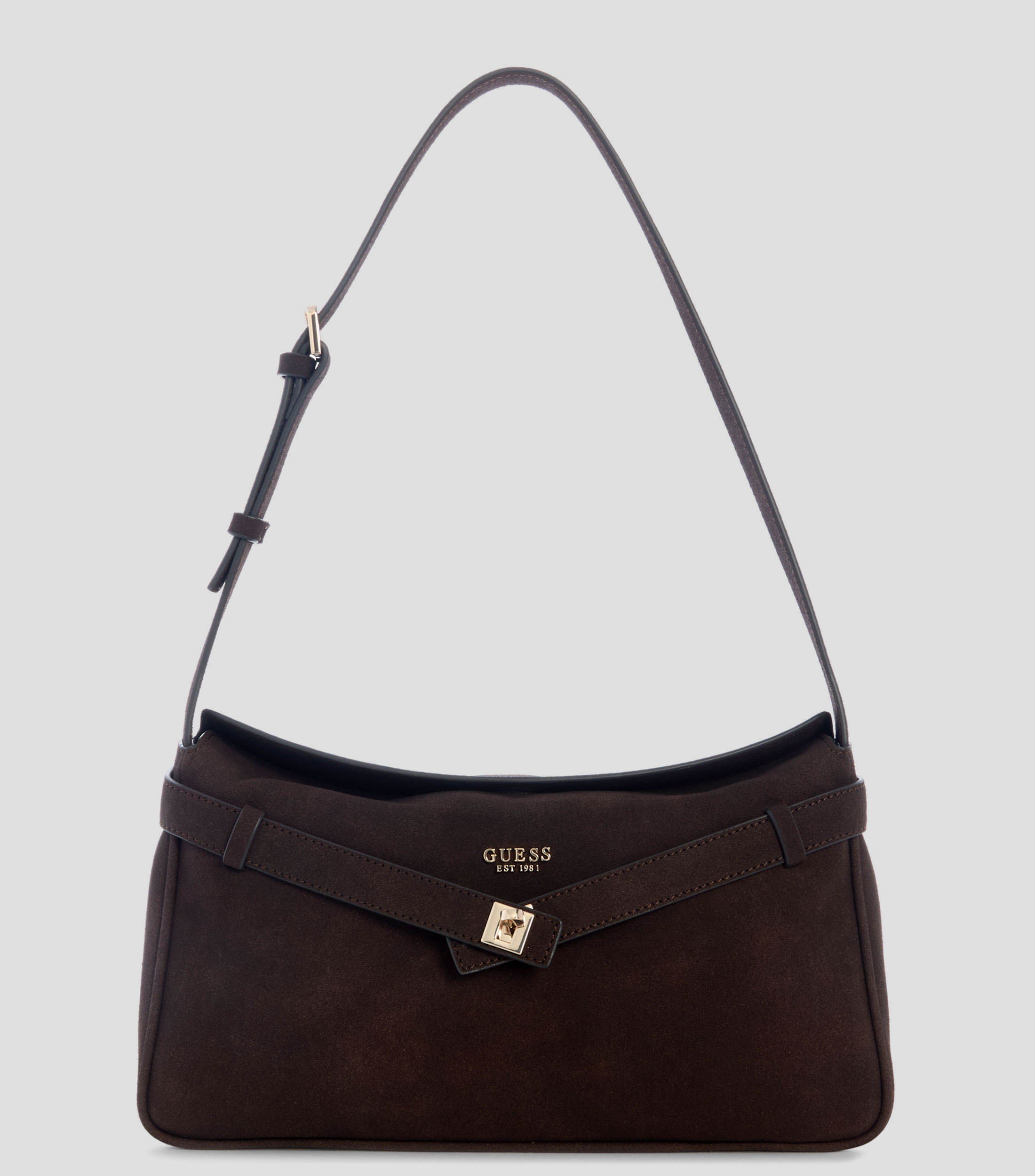 Bolsa shoulder café obscuro Ella lisa Mujer
