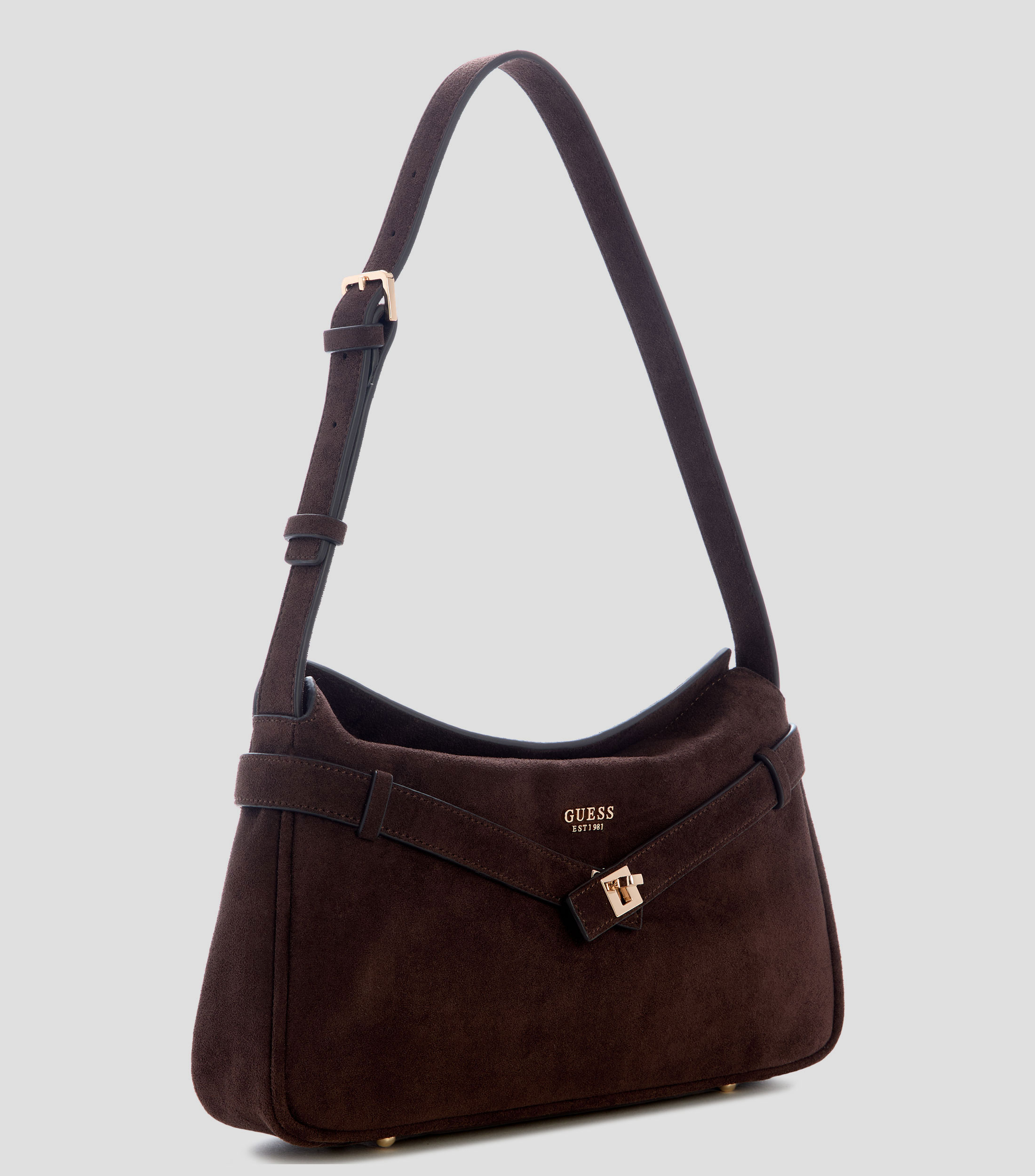 Bolsa shoulder café obscuro Ella lisa Mujer