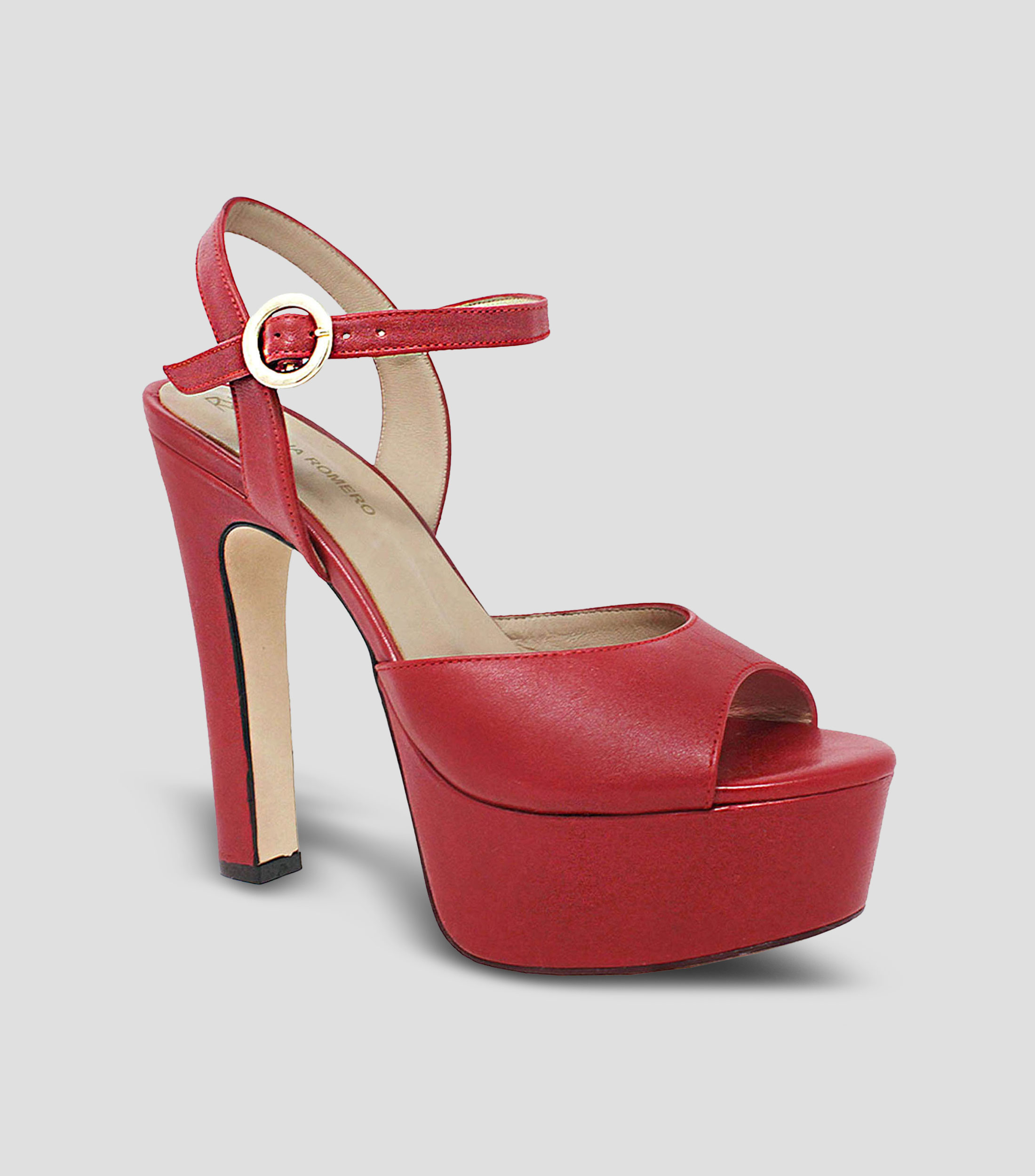 Sandalias con tacon alto de media luna Mujer
