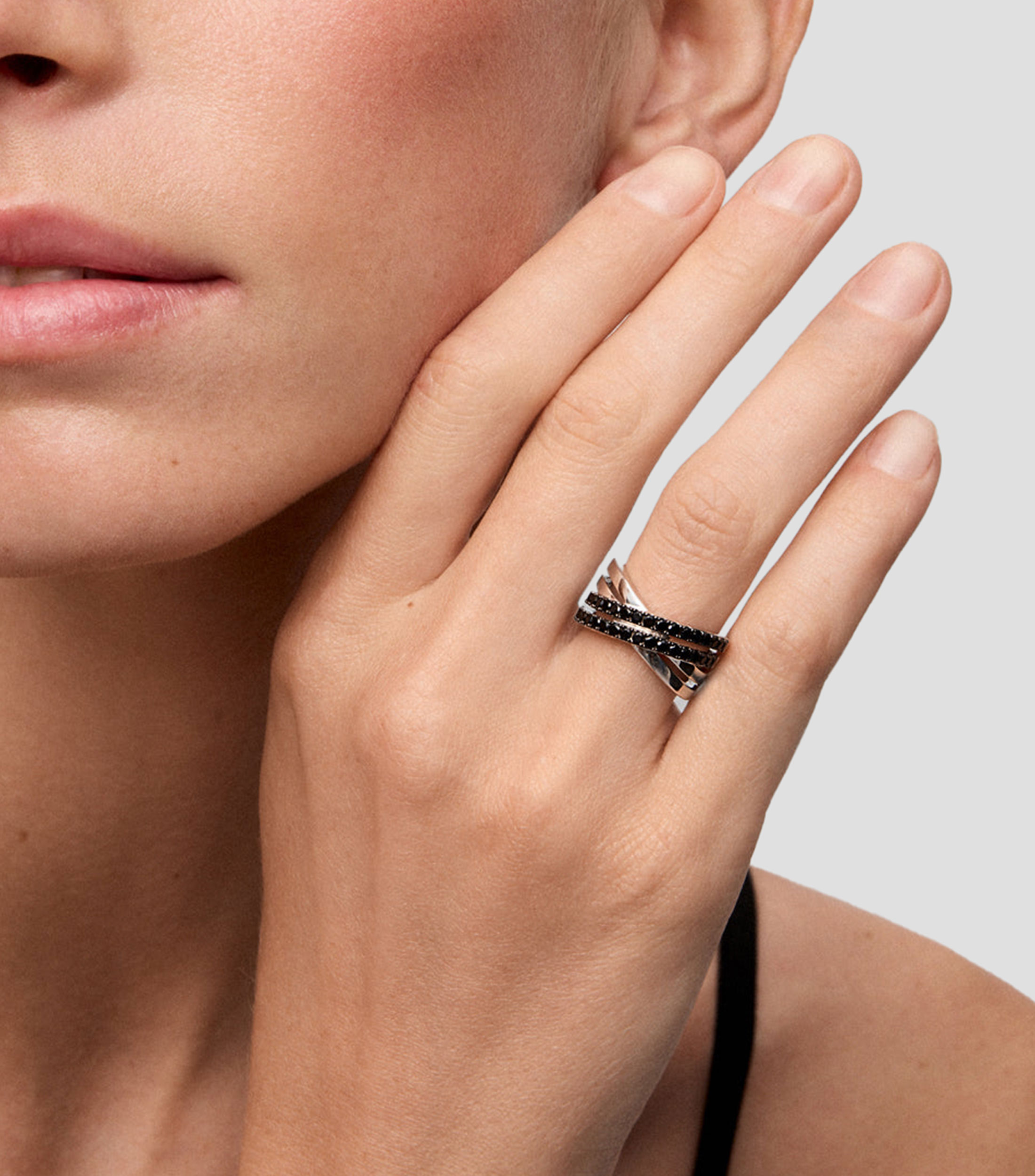 Anillo en plata con espinelas Talla 13 Mujer