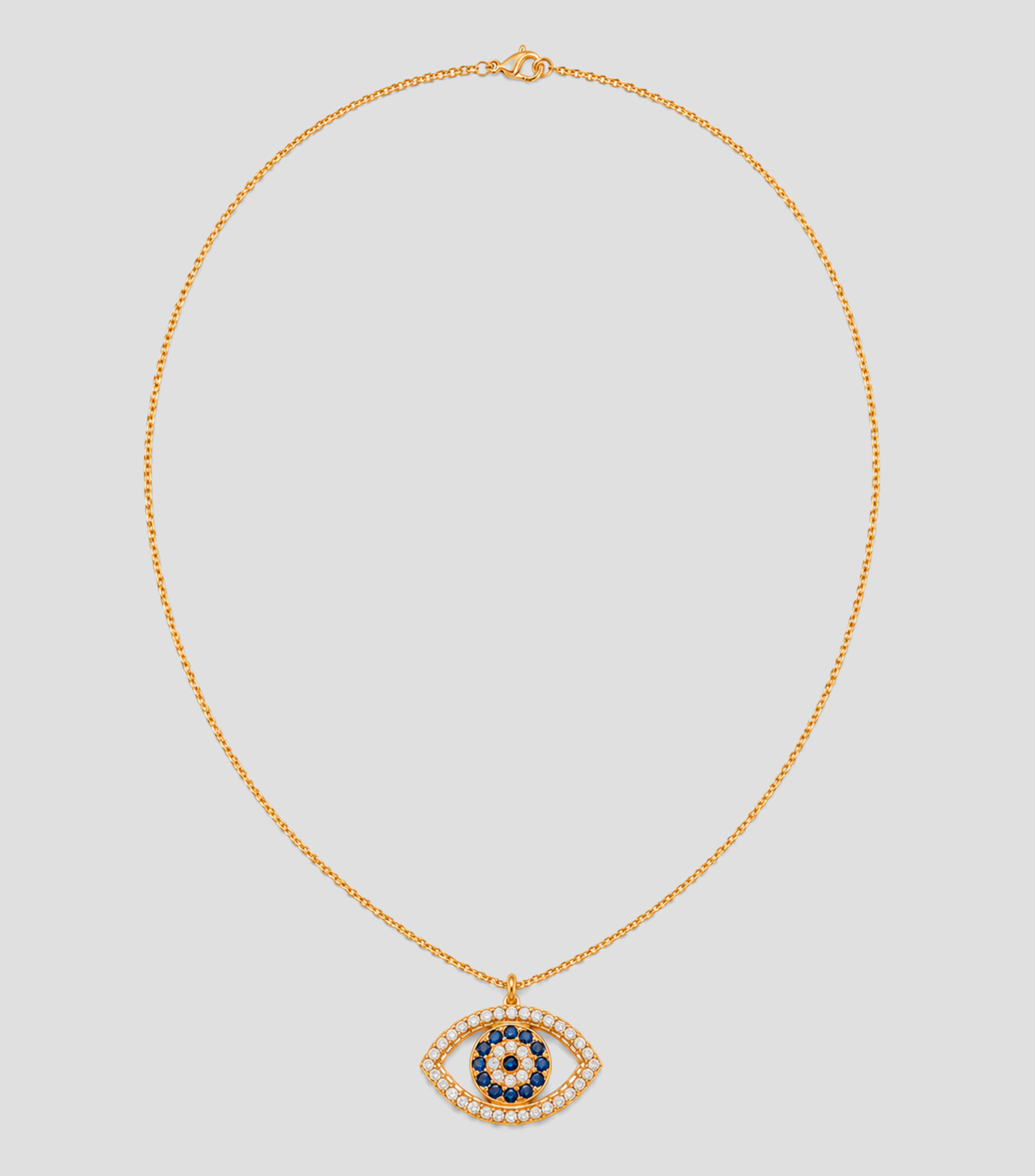 Collar ojo turco ovalado Mujer