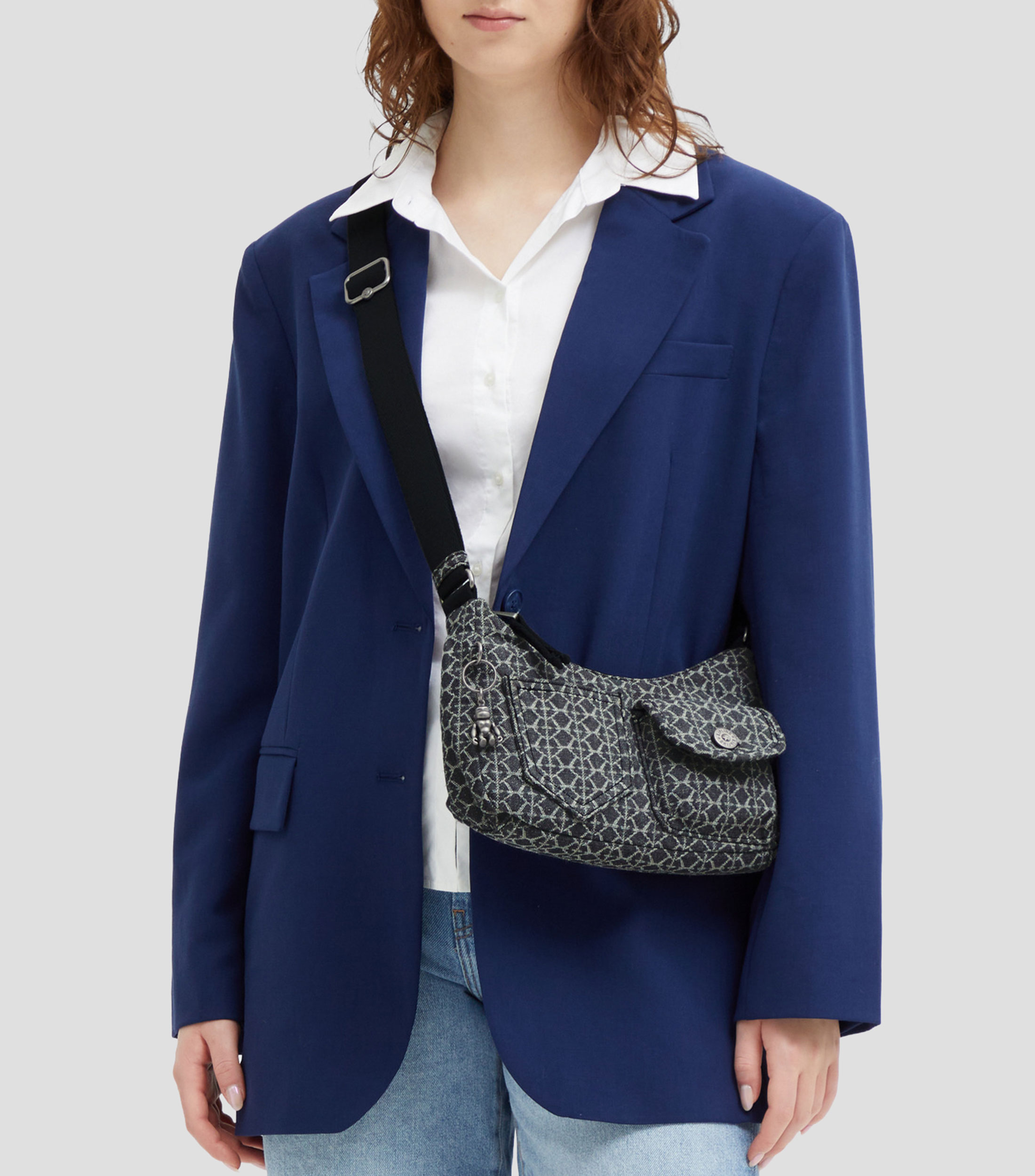 Bolsa crossbody gris Kenda estampada Niña