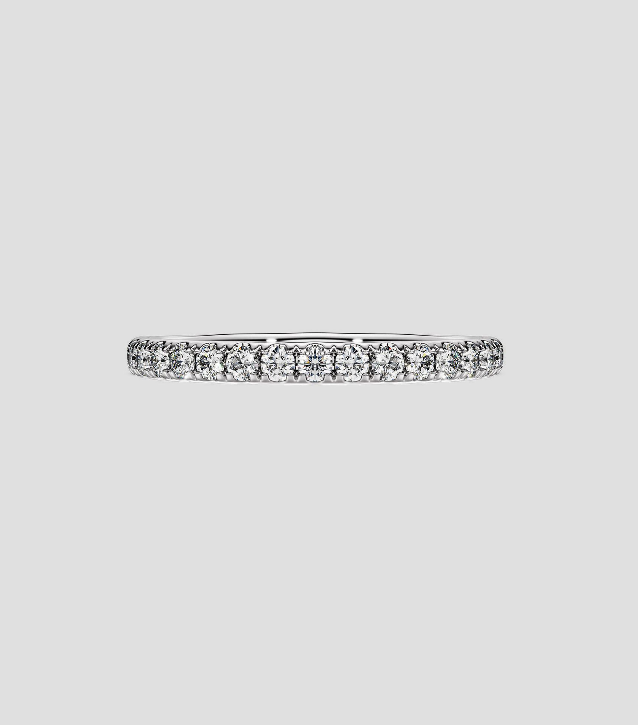 Anillo en plata con diamante Eternity Mujer