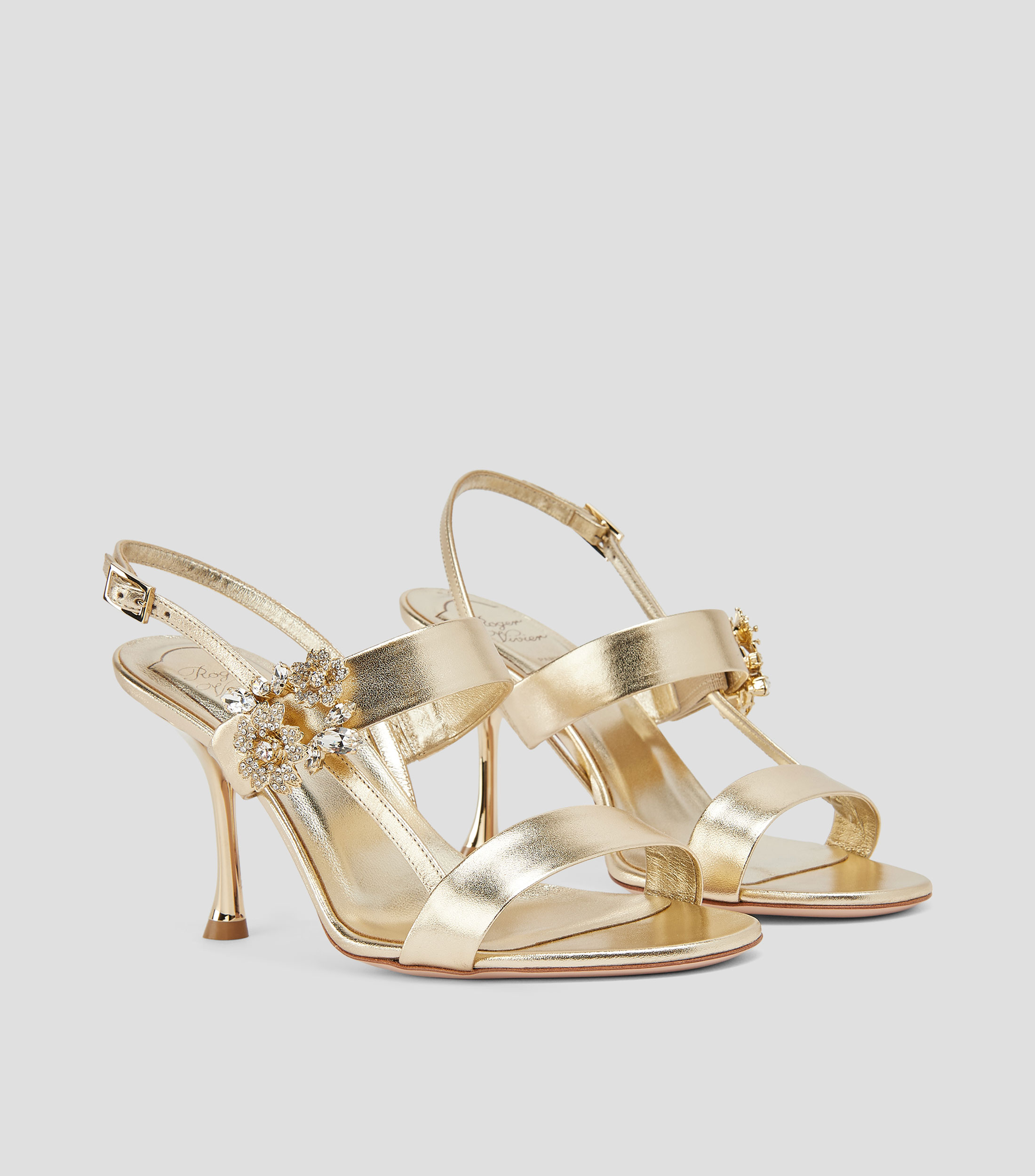 Sandalias con tacón alto delgado Efflorescence Mujer