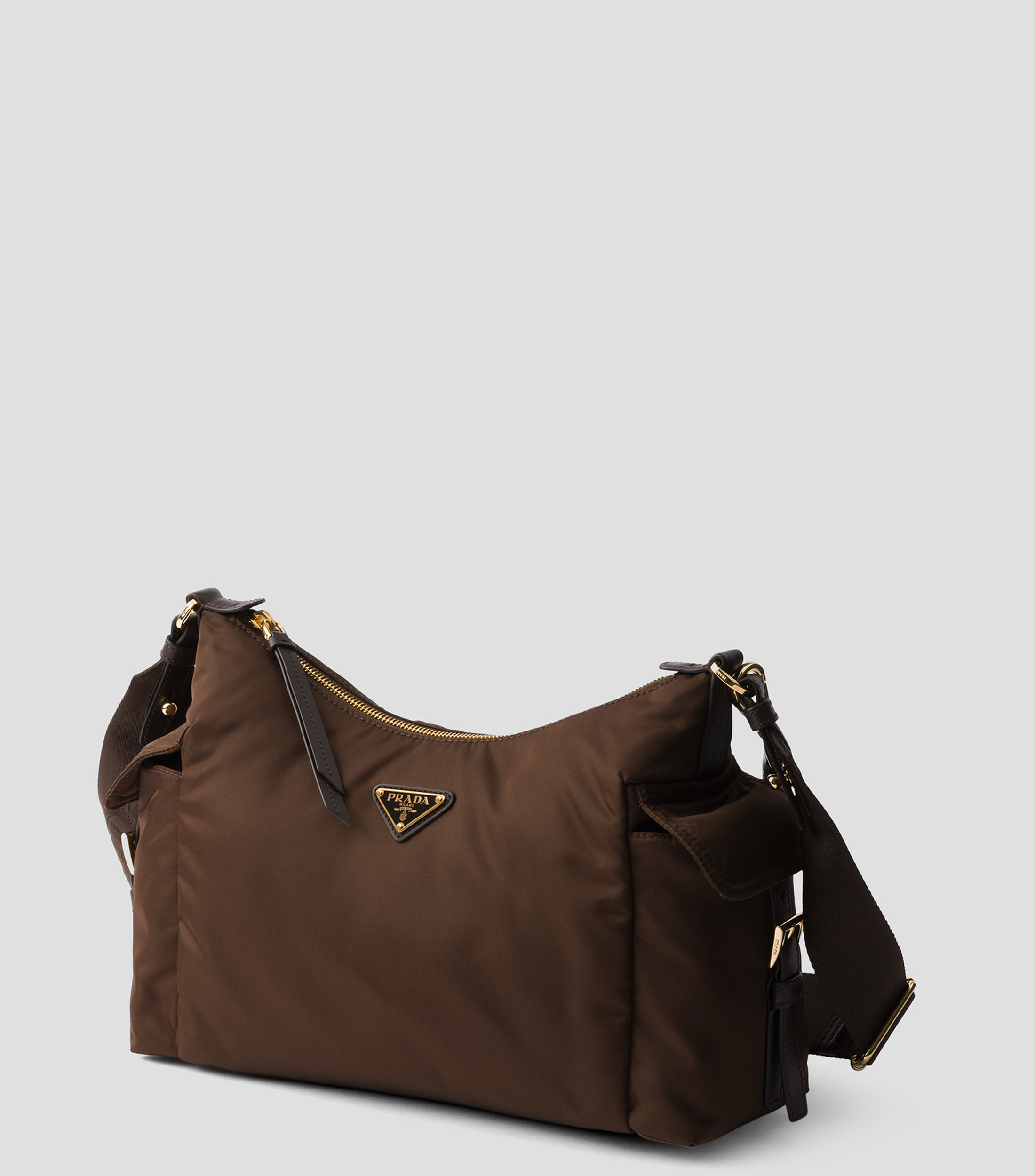 Bolsa grande Explore en Re-Nylon y piel Mujer