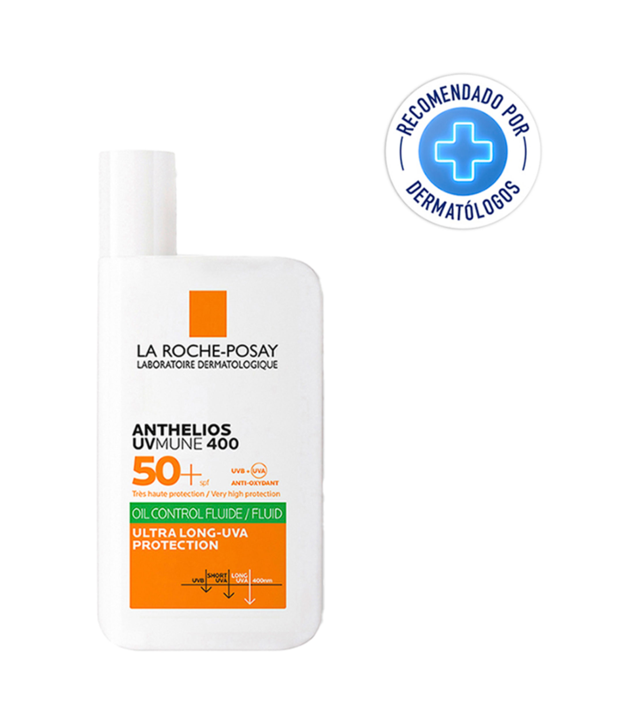 Protector Facial Anthelios Uv Mune 400 Oil control Fluido FPS 50, 50 ml