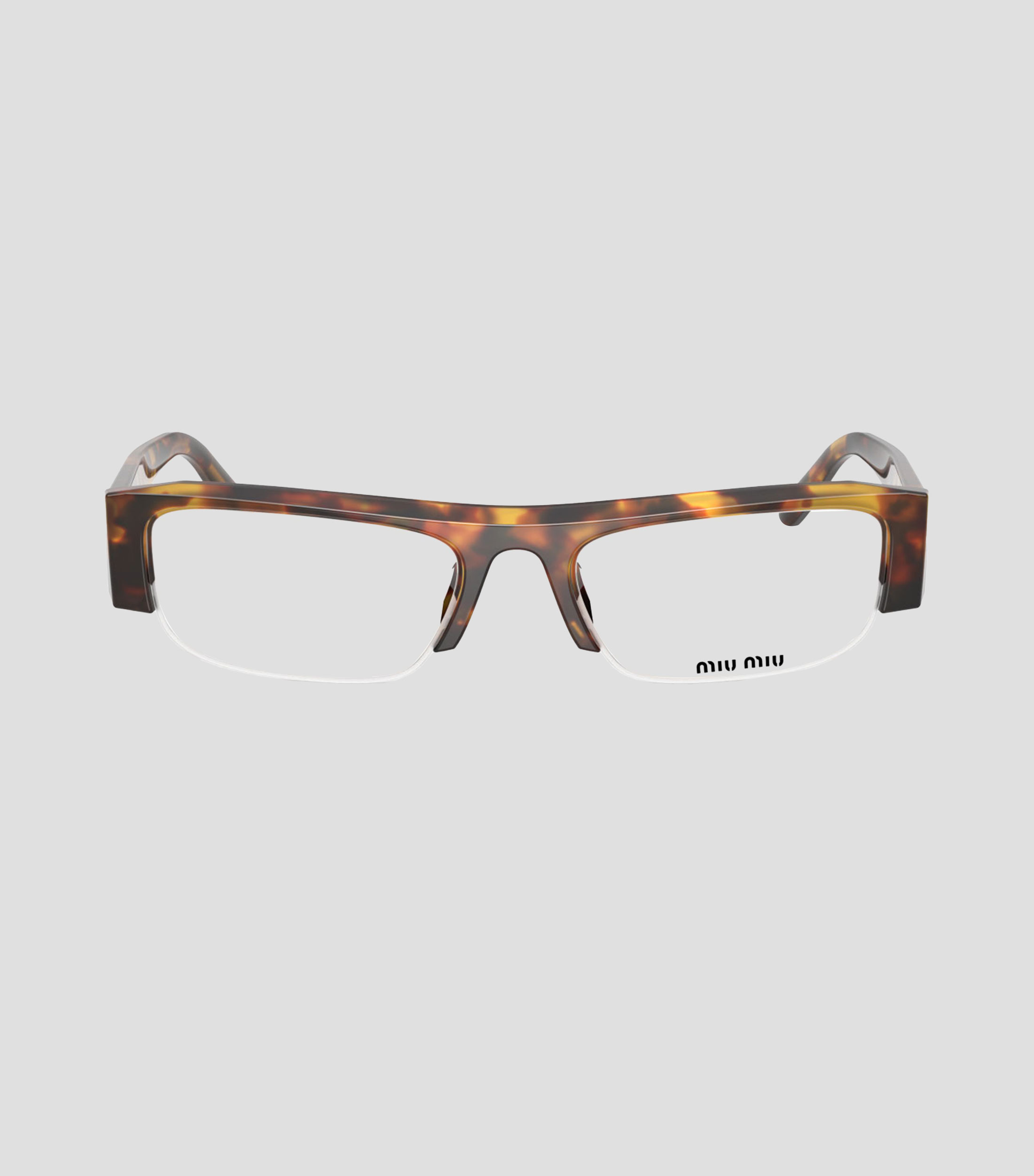 Lentes oftálmicos rectangulares havana Unisex