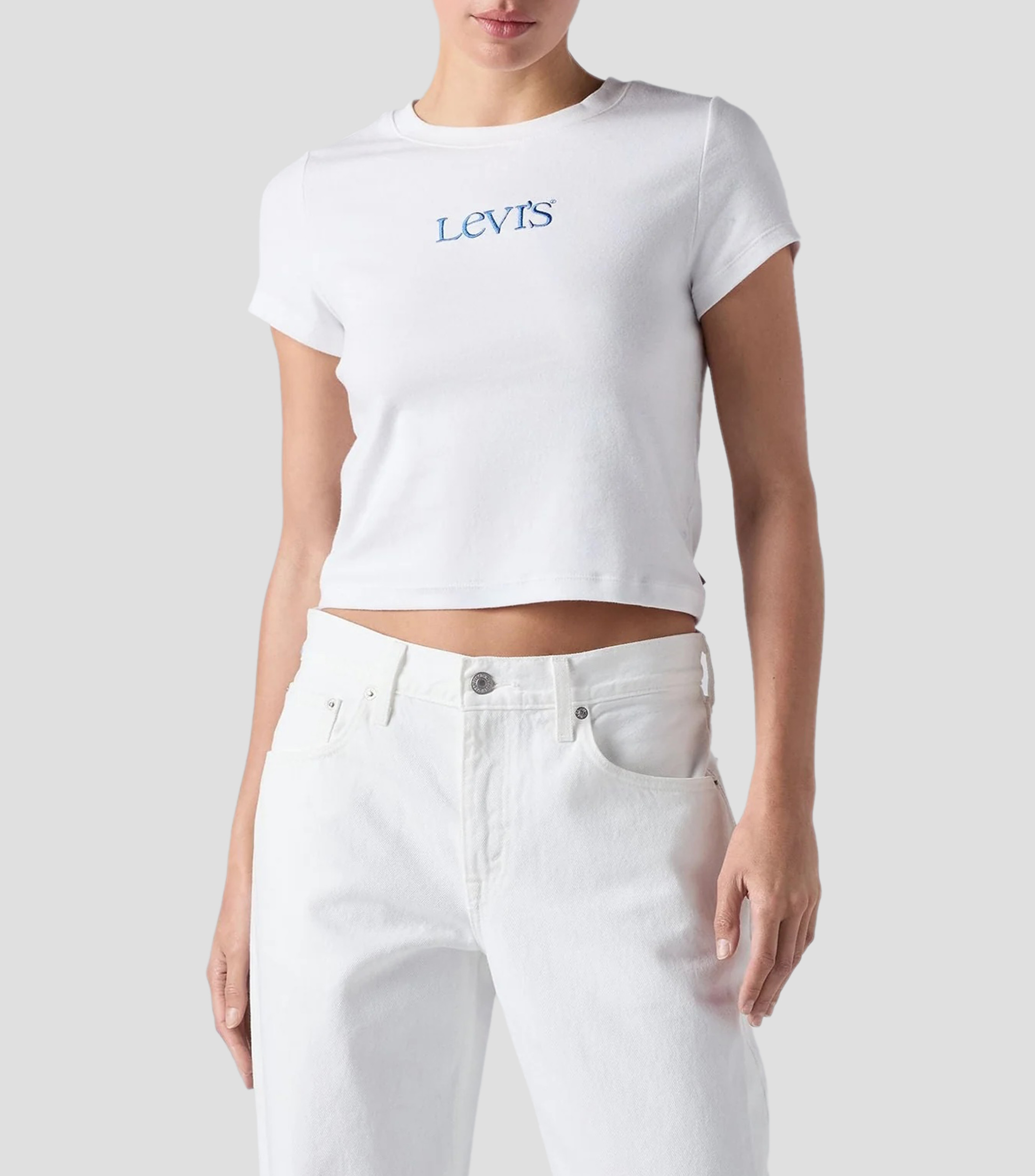 Playera cuello redondo manga corta lisa Mujer