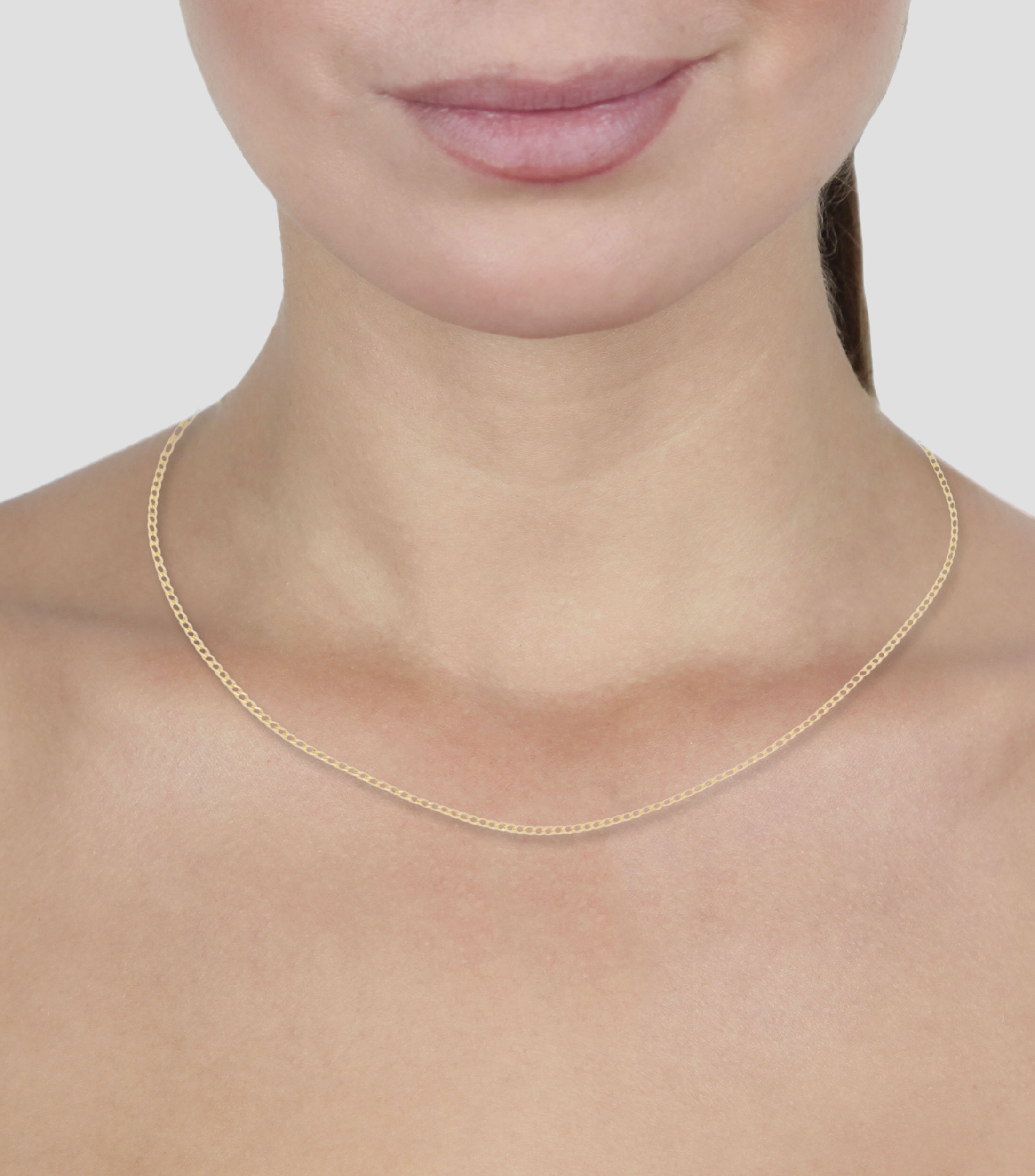 Cadena en oro 14 Kilates Barbada Mujer