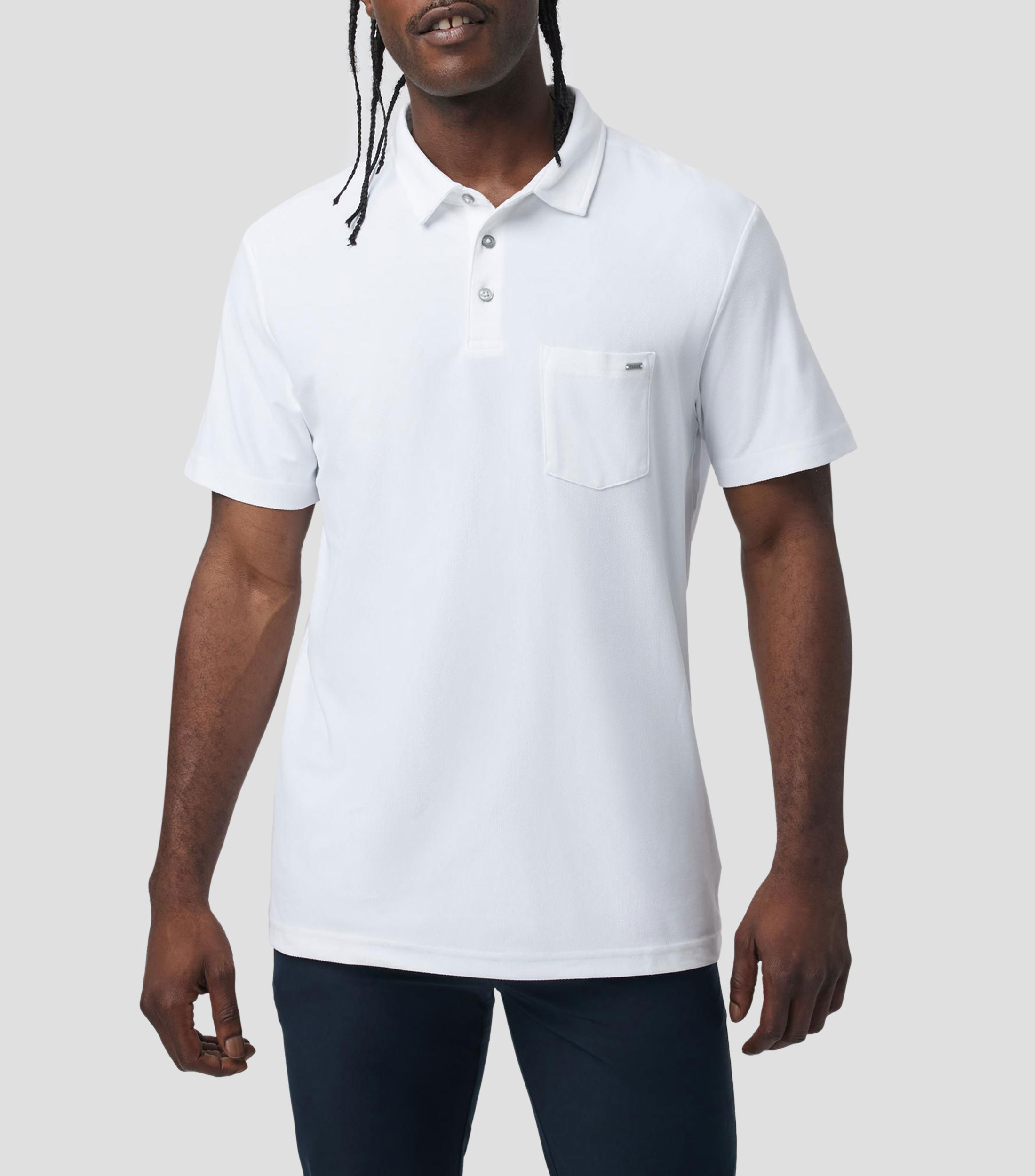 Playera tipo polo deportiva manga corta lisa Hombre