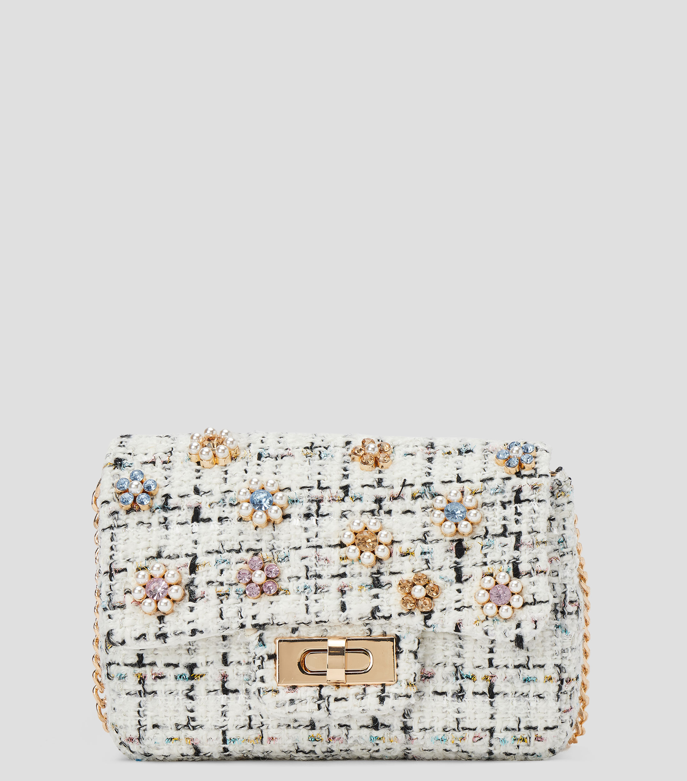 Bolsa crossbody Bella Floral tweed fantasía Mujer