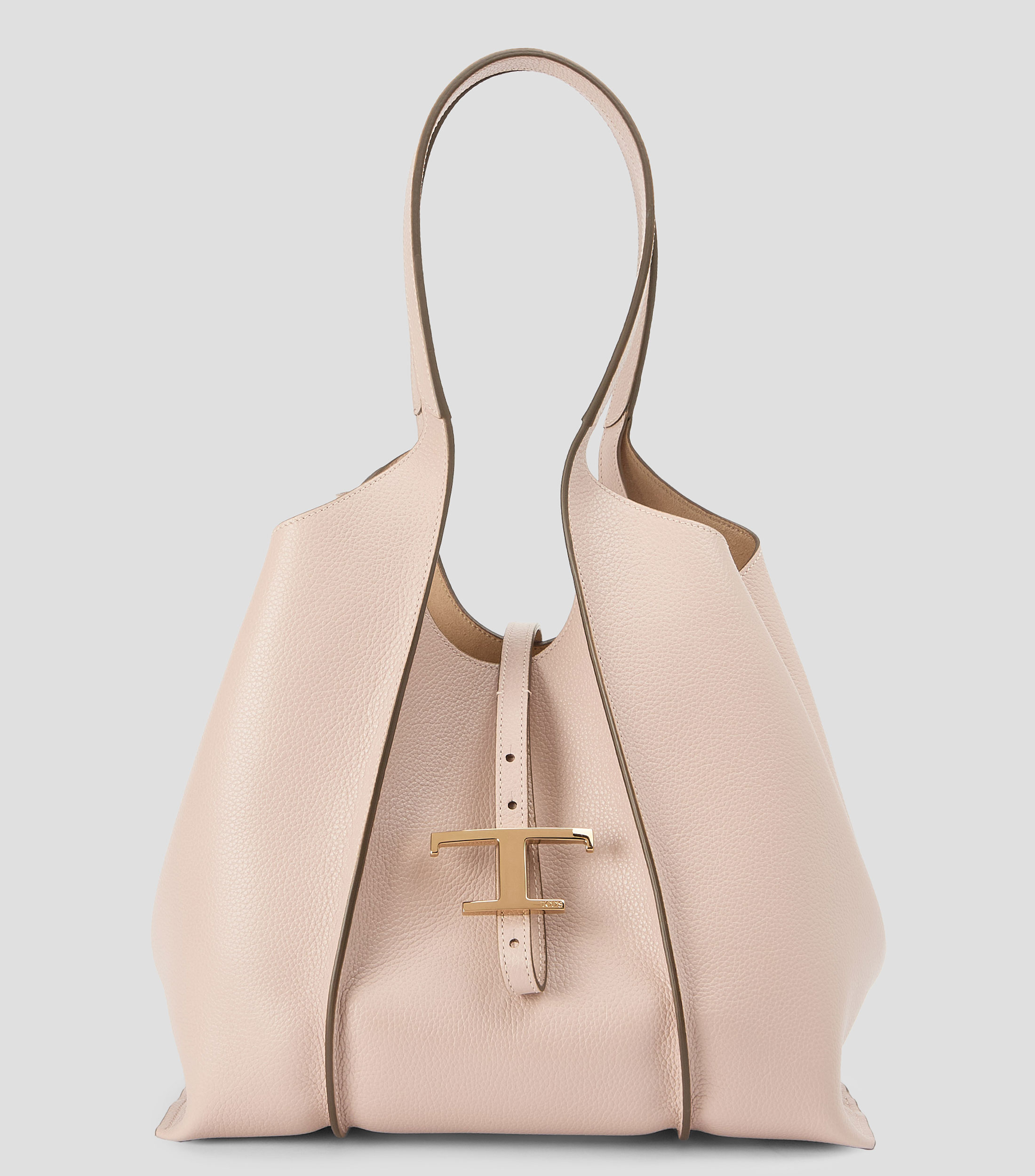 Bolsa tote lisa con detalle texturizado Mujer
